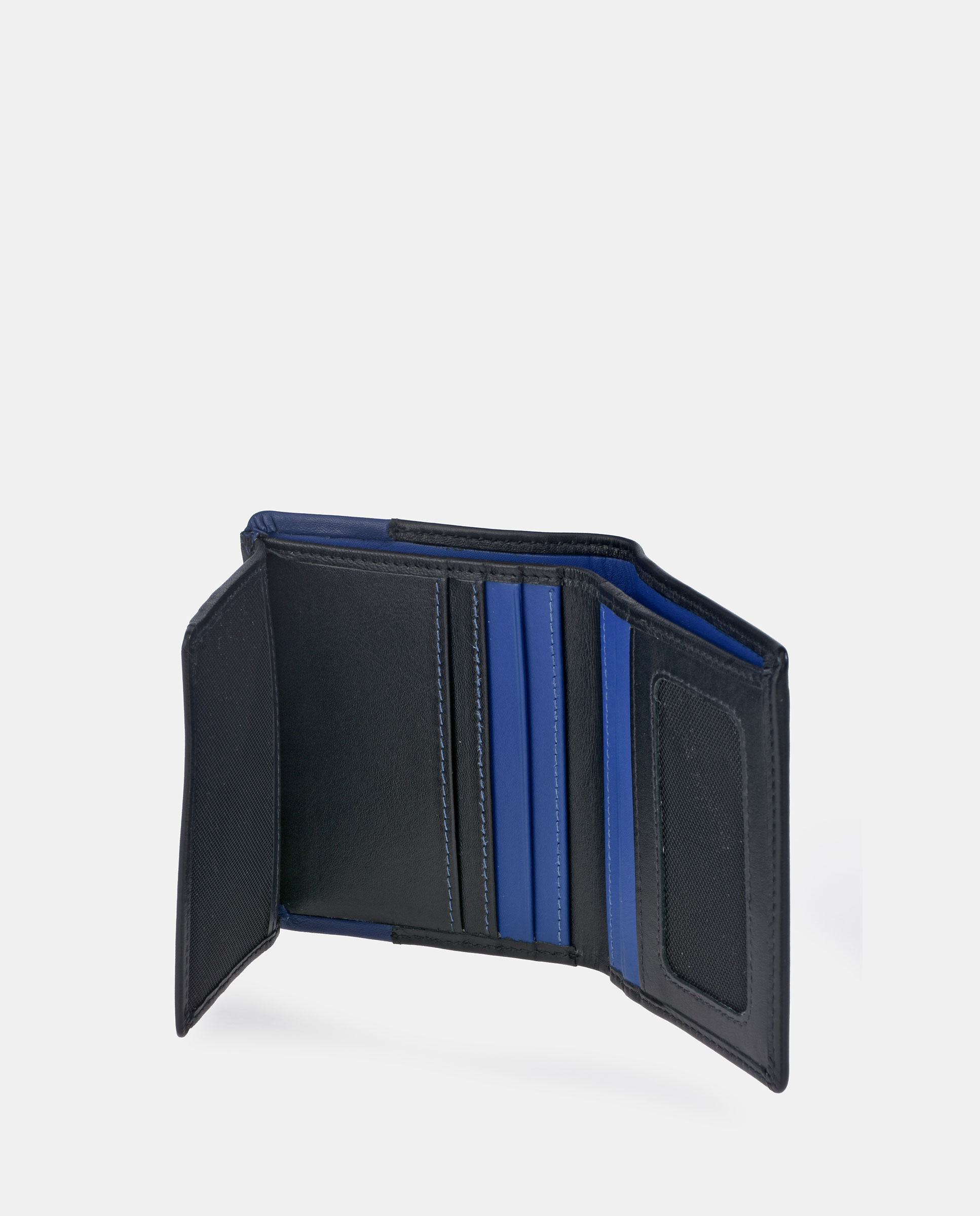 Carteira Vertical Compacta em Pele Preto-3