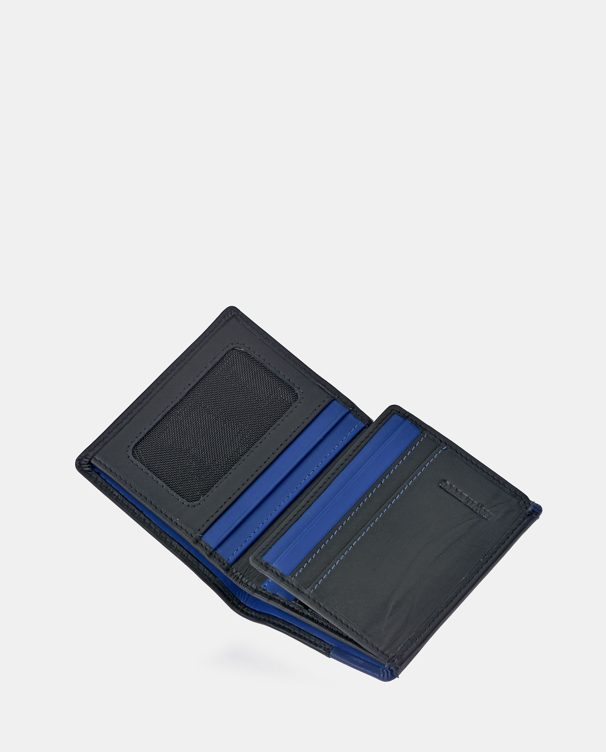 Carteira Vertical Compacta em Pele Preto-4
