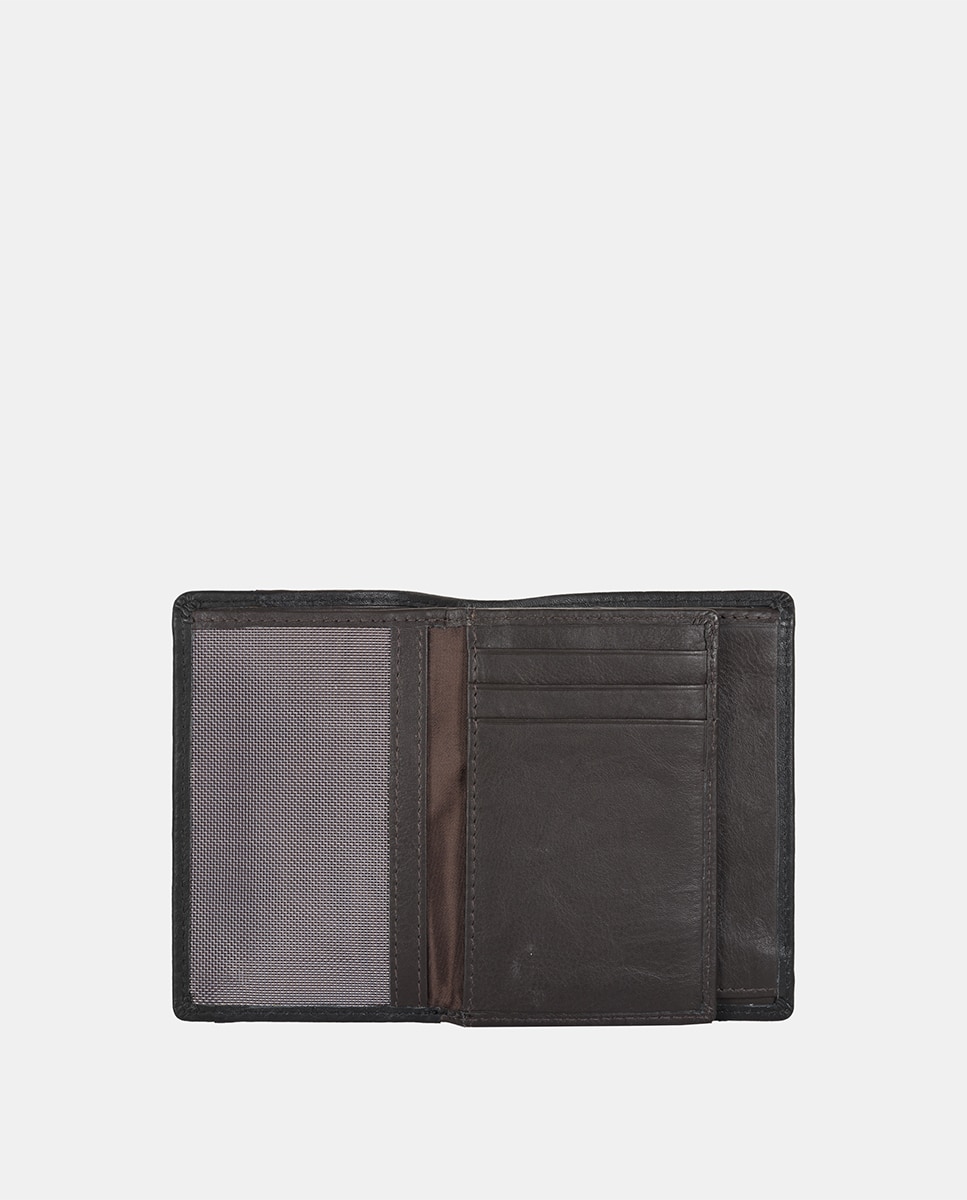 Imagen 2 de Billetero vertical cremallera de hombre. - Liberto - Negro Negro