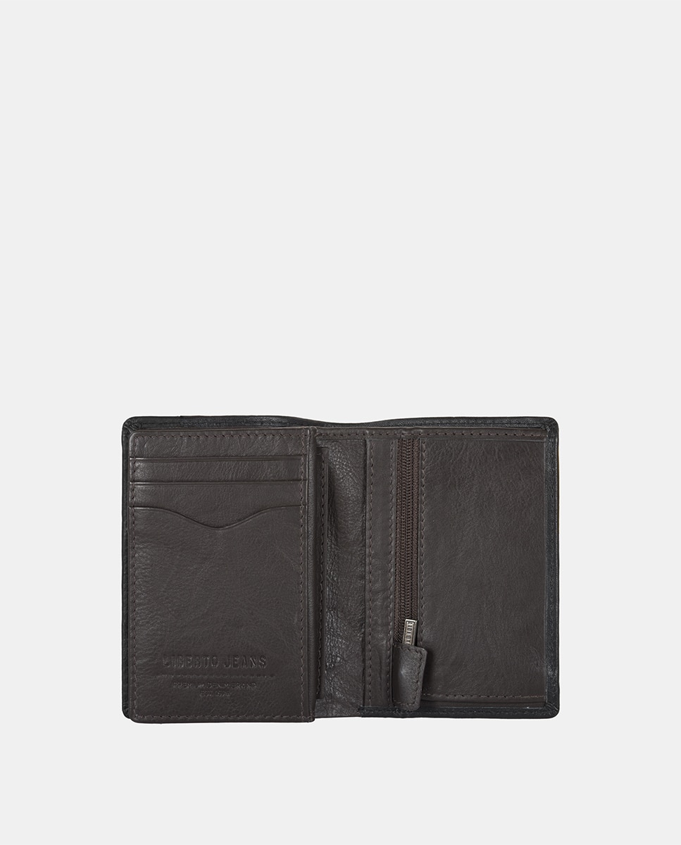 Imagen 3 de Billetero vertical cremallera de hombre. - Liberto - Negro Negro