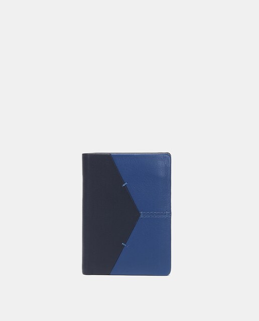 Imagem 0 de Carteira Pequena em Pele com Proteção RFID - Azul