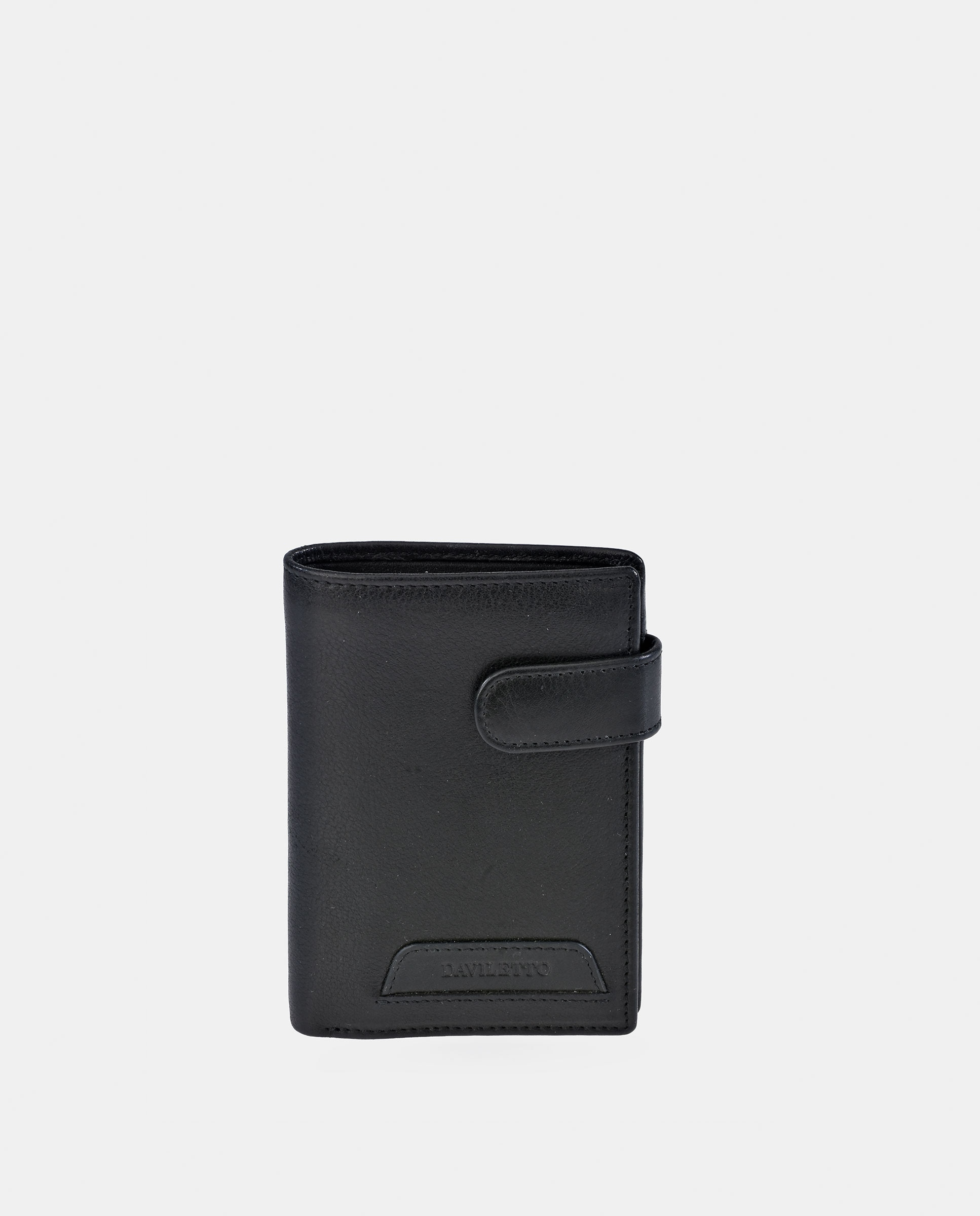 Imagen 1 de Cartera Daviletto con monedero exterior en piel color negro para hombre - Negro Negro