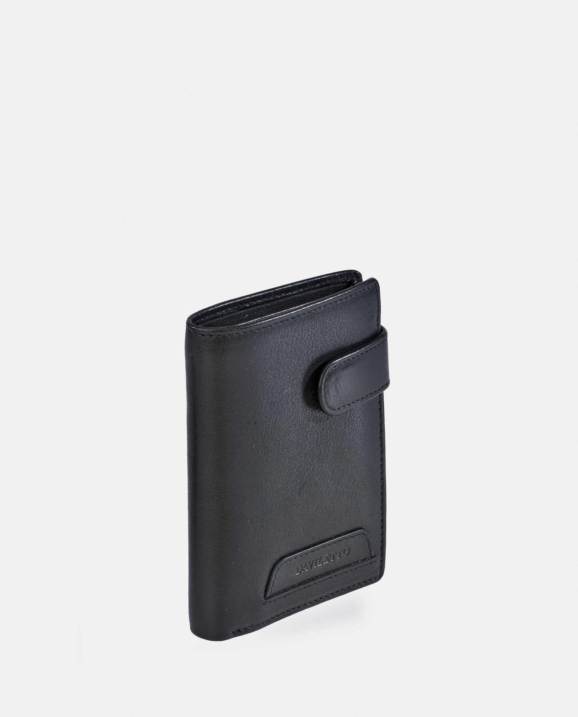 Imagen 2 de Cartera Daviletto con monedero exterior en piel color negro para hombre - Negro Negro