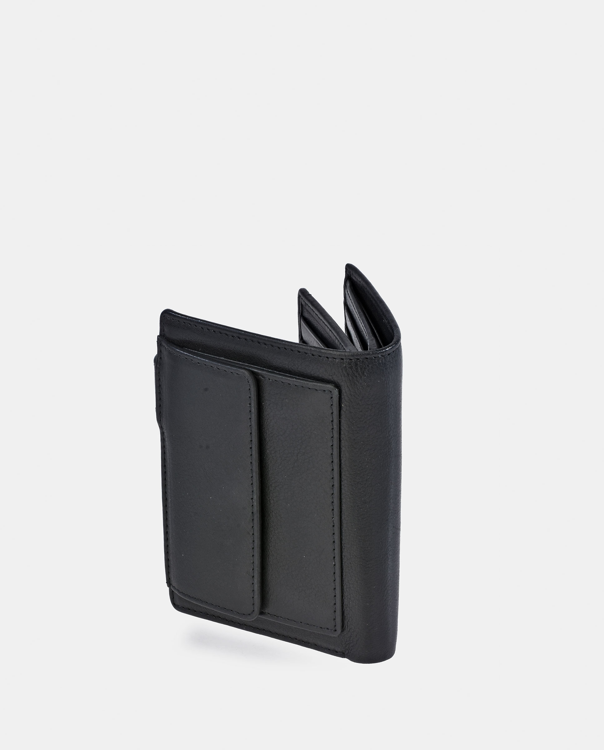 Imagen 3 de Cartera Daviletto con monedero exterior en piel color negro para hombre - Negro Negro