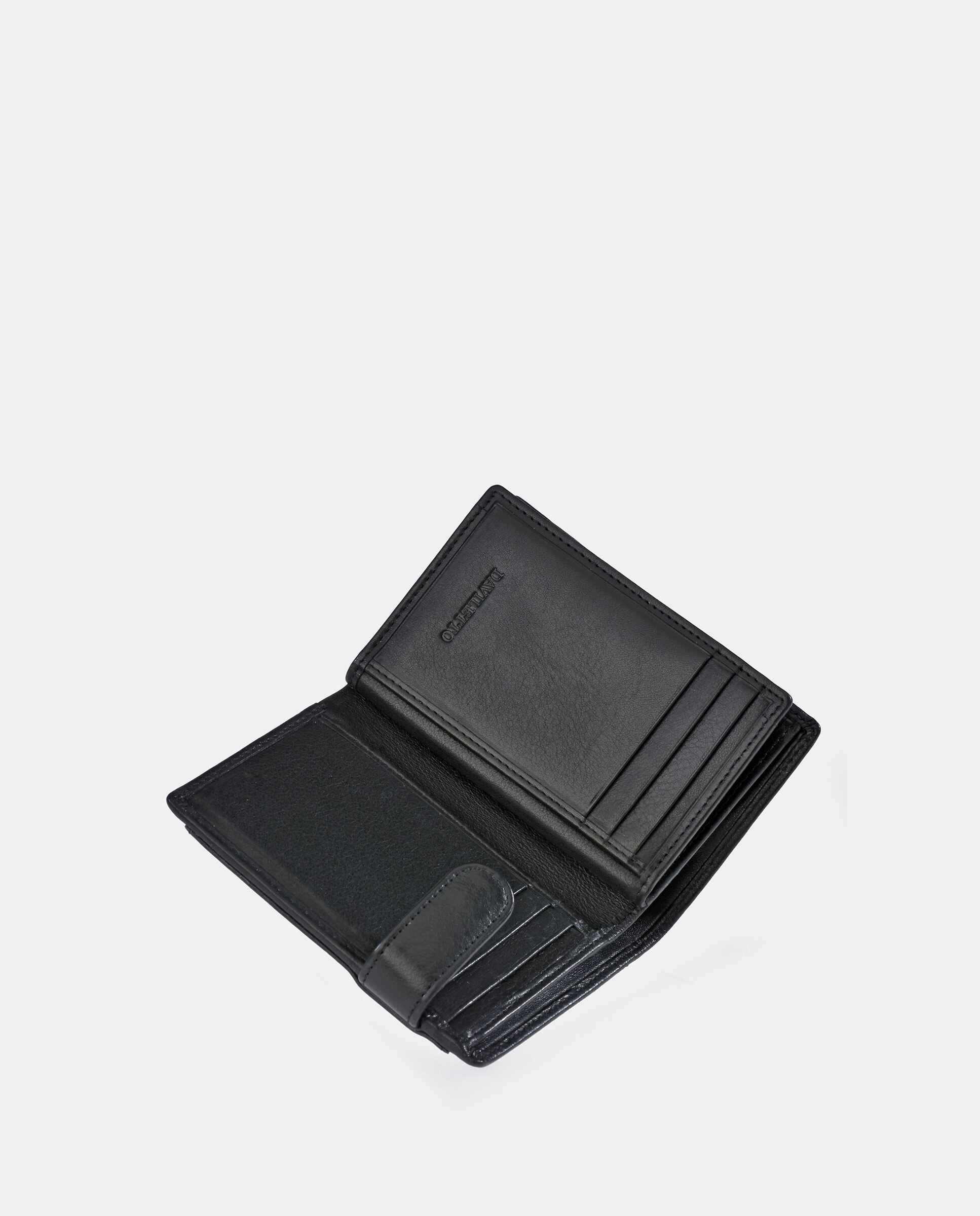Imagen 6 de Cartera Daviletto con monedero exterior en piel color negro para hombre - Negro Negro
