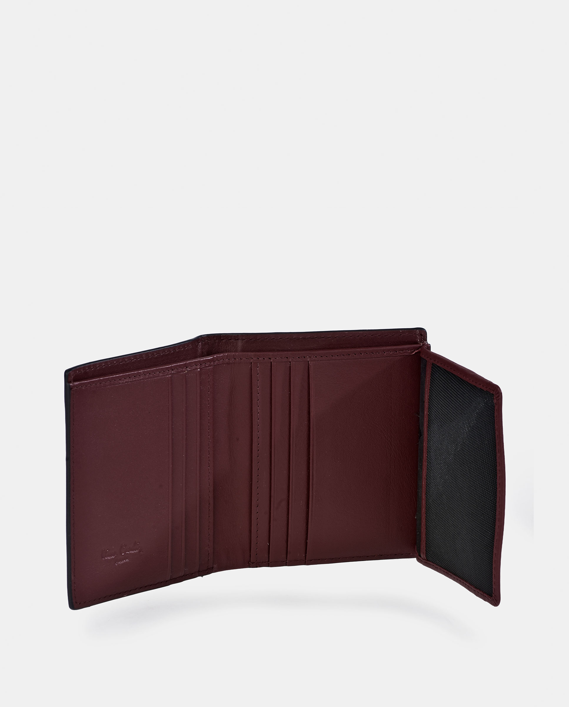 Carteira Compacta em Pele Suave - Preto Bordeaux-3