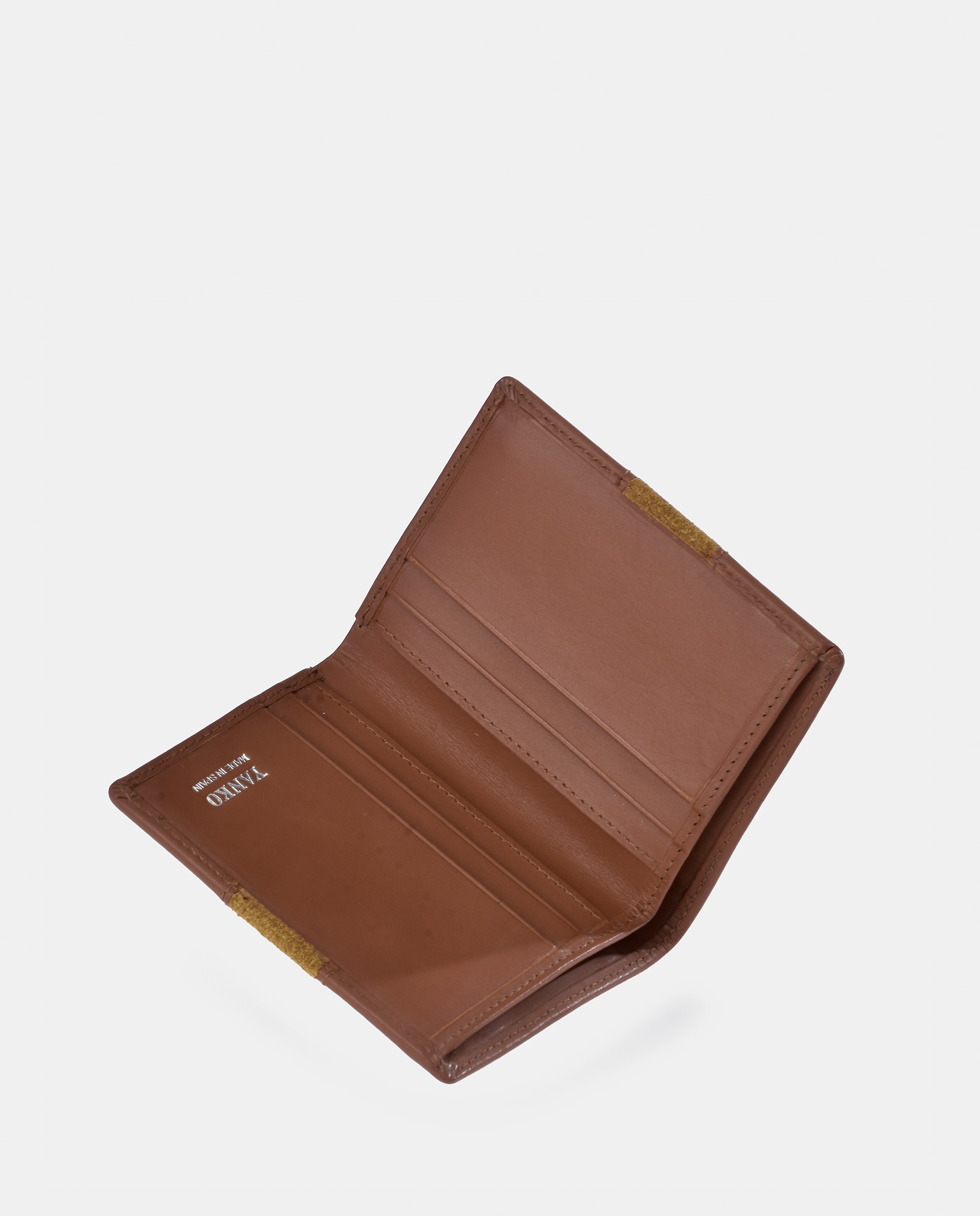 Cartera vertical YANKO de hombre en piel serraje - Camel Camel-4