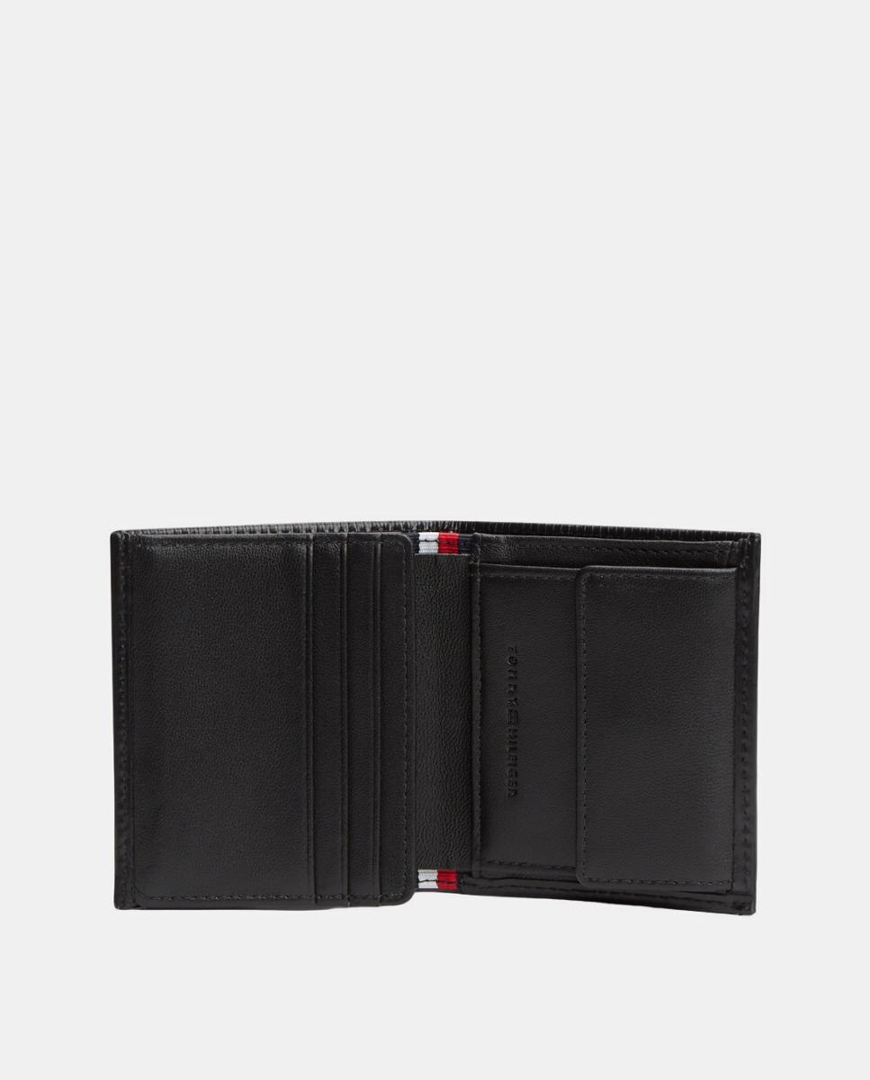 Carteira Trifold em Pele com Logótipo Preto-4