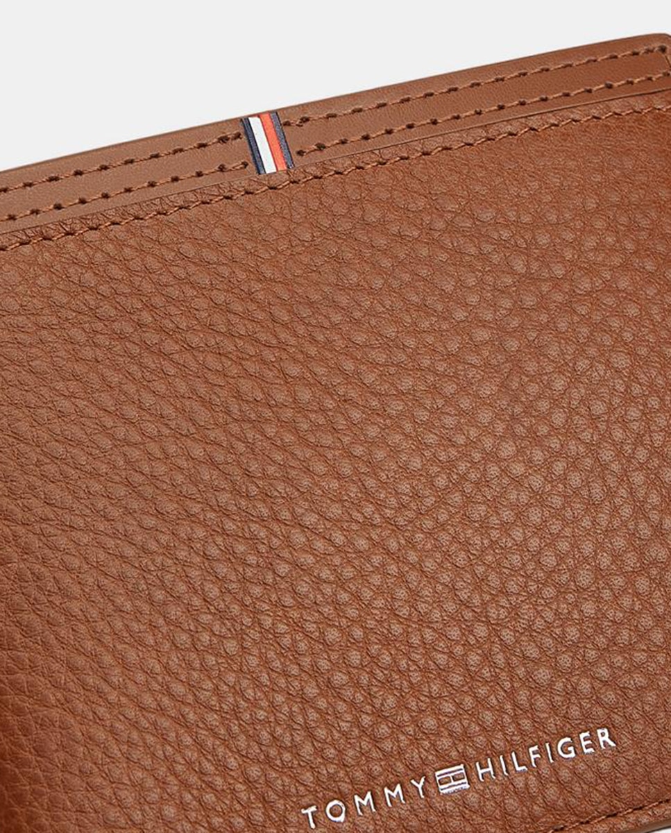 Carteira em Pele com Logótipo Castanho-2