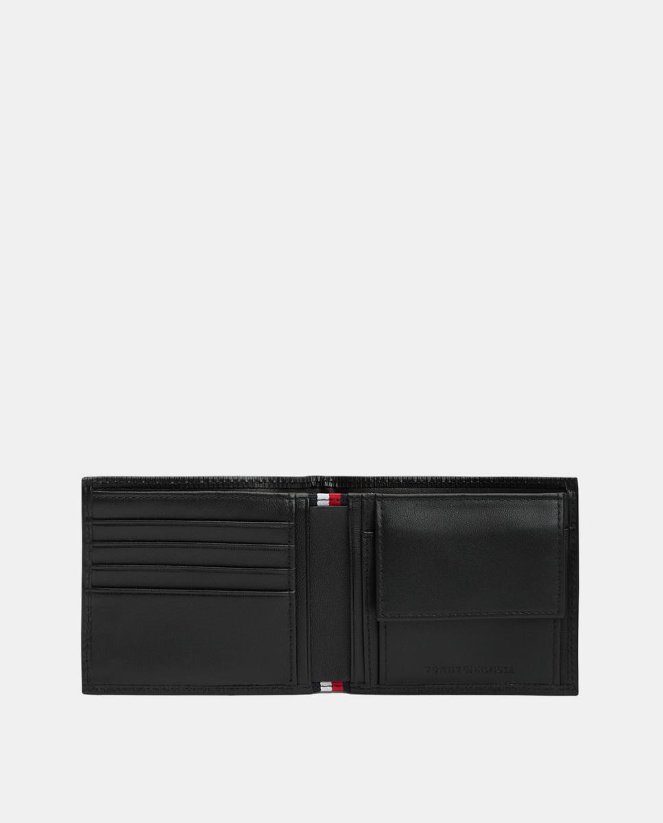 Carteira em Pele com Logótipo Preto-4