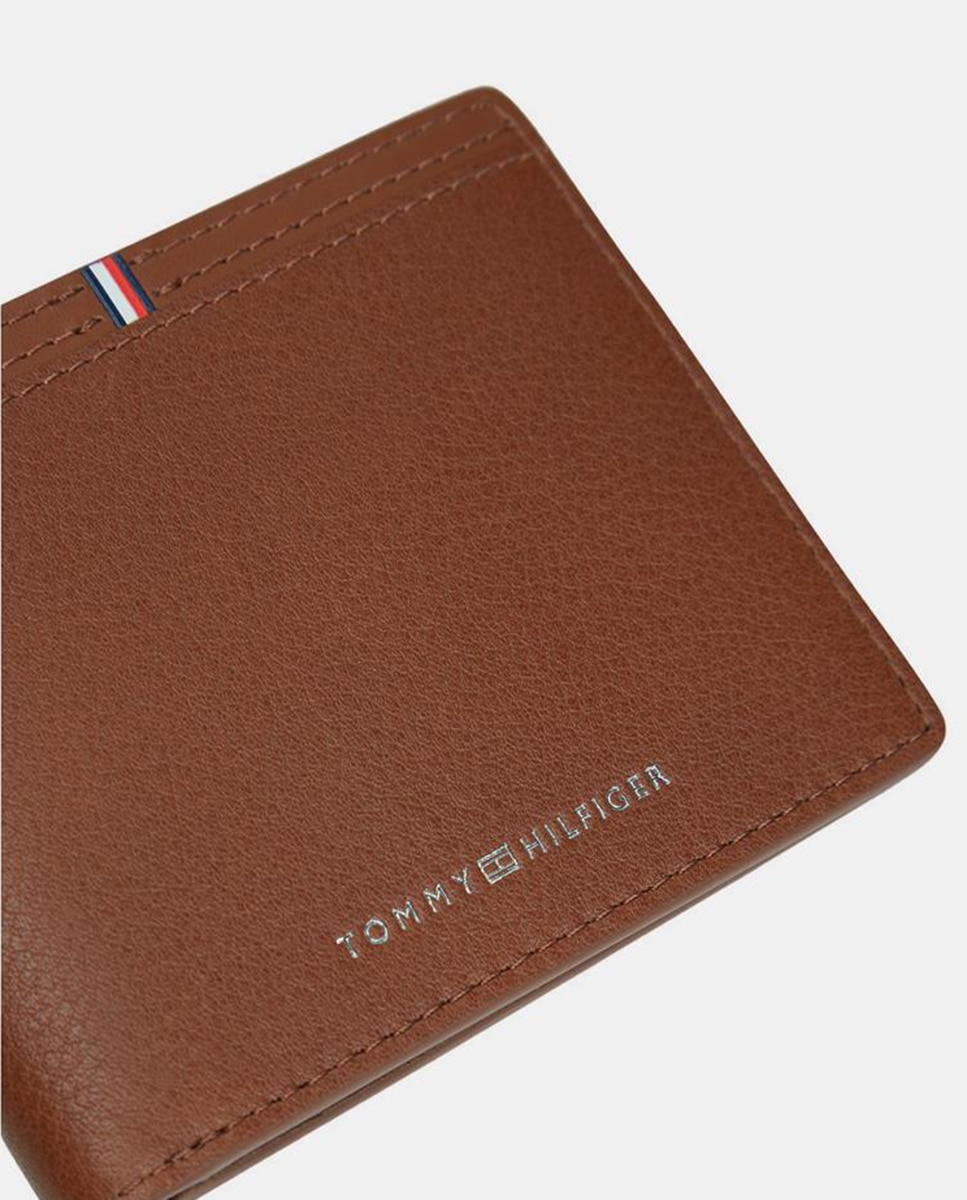 Carteira em Pele com Logótipo Castanho-2