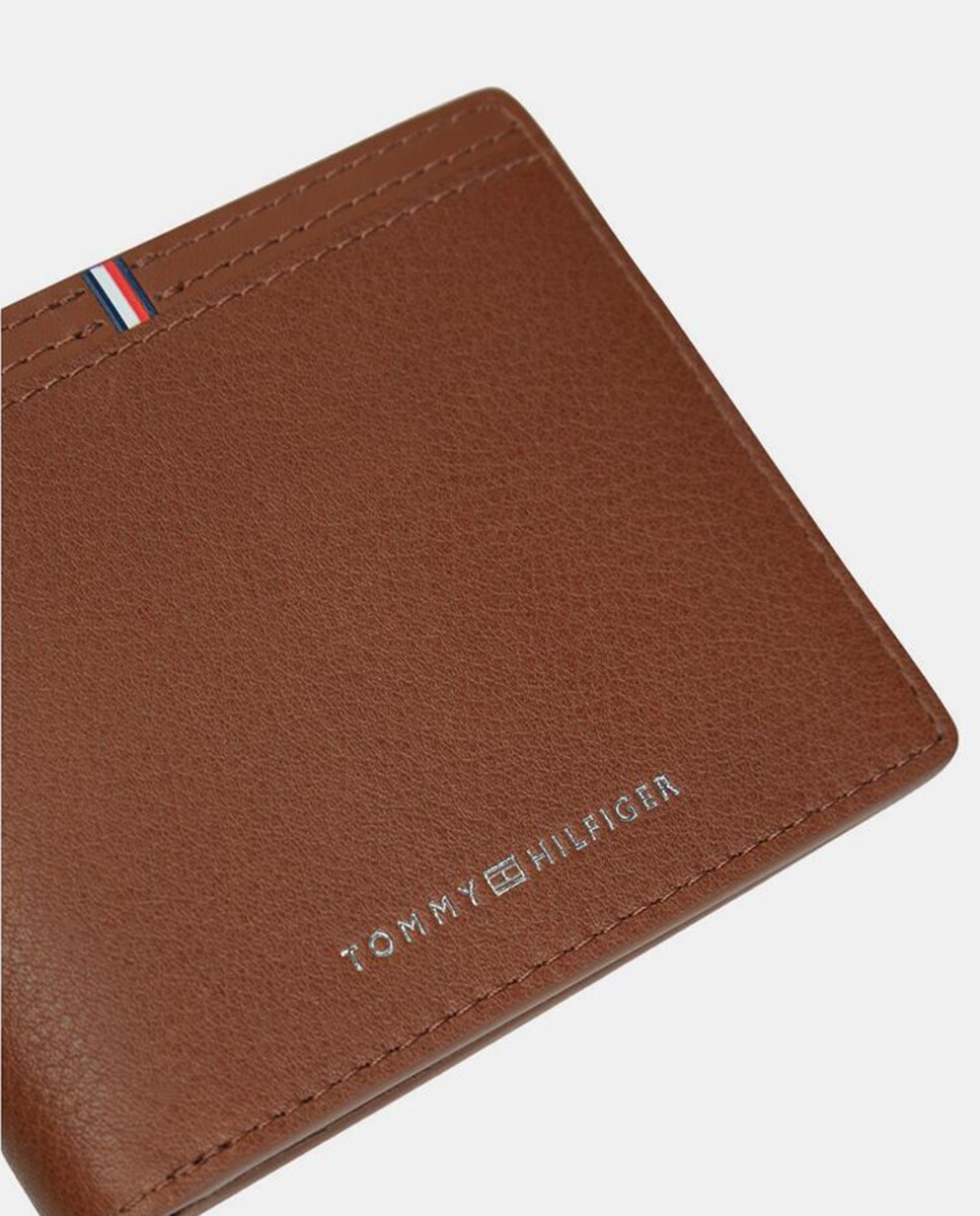 Carteira em Pele com Logótipo Castanho-2