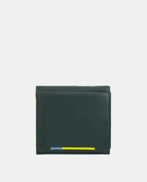 Imagem 0 de Carteira Pequena em Pele de Bezerro Tipo Napa com Porta-Moedas Externo