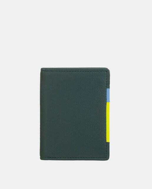 Imagem 0 de Carteira Pequena com Porta-Cartões e em Pele de Bezerro Tipo Napa