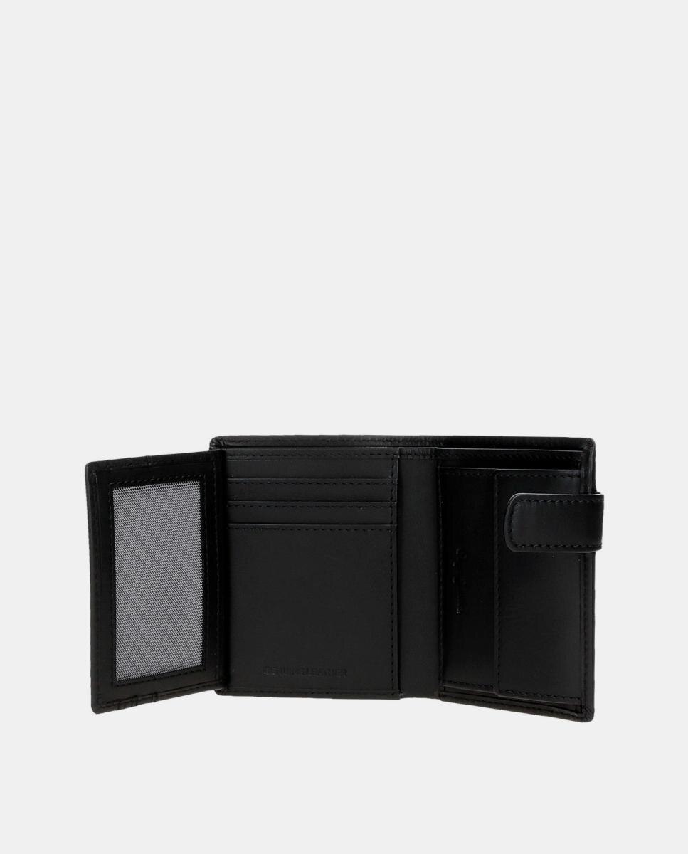 Carteira Vertical com Fecho de Clique Denver - Preto Preto-3