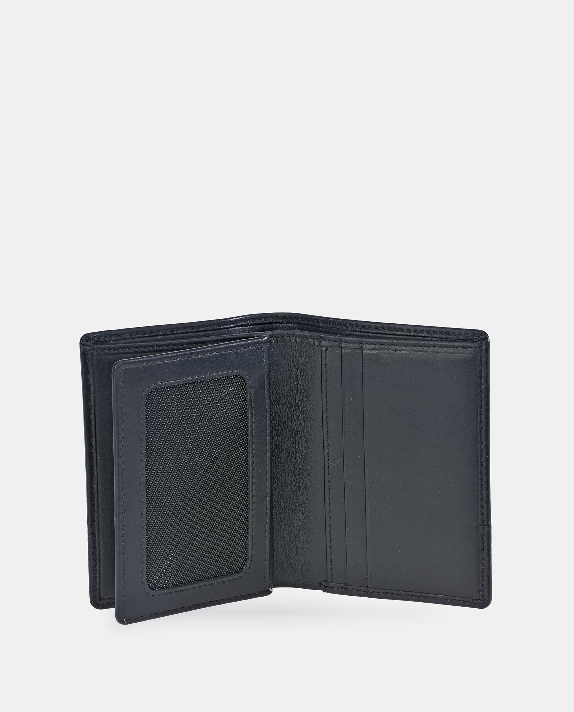 Cartera vertical en piel combinada de para hombre - Pierre Cardin - Negro Negro-3