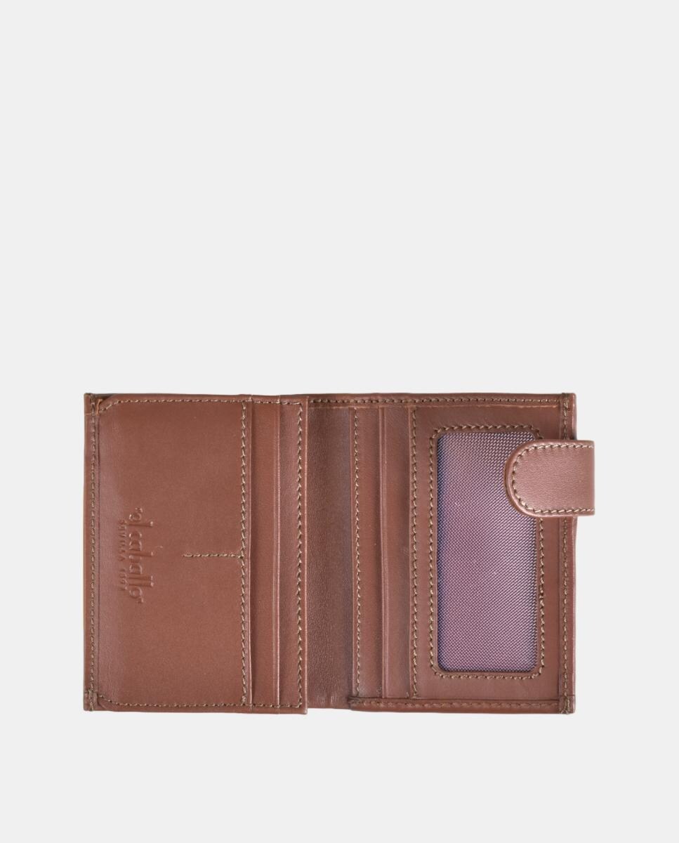 Carteira com Lingueta. Castanho-claro-2