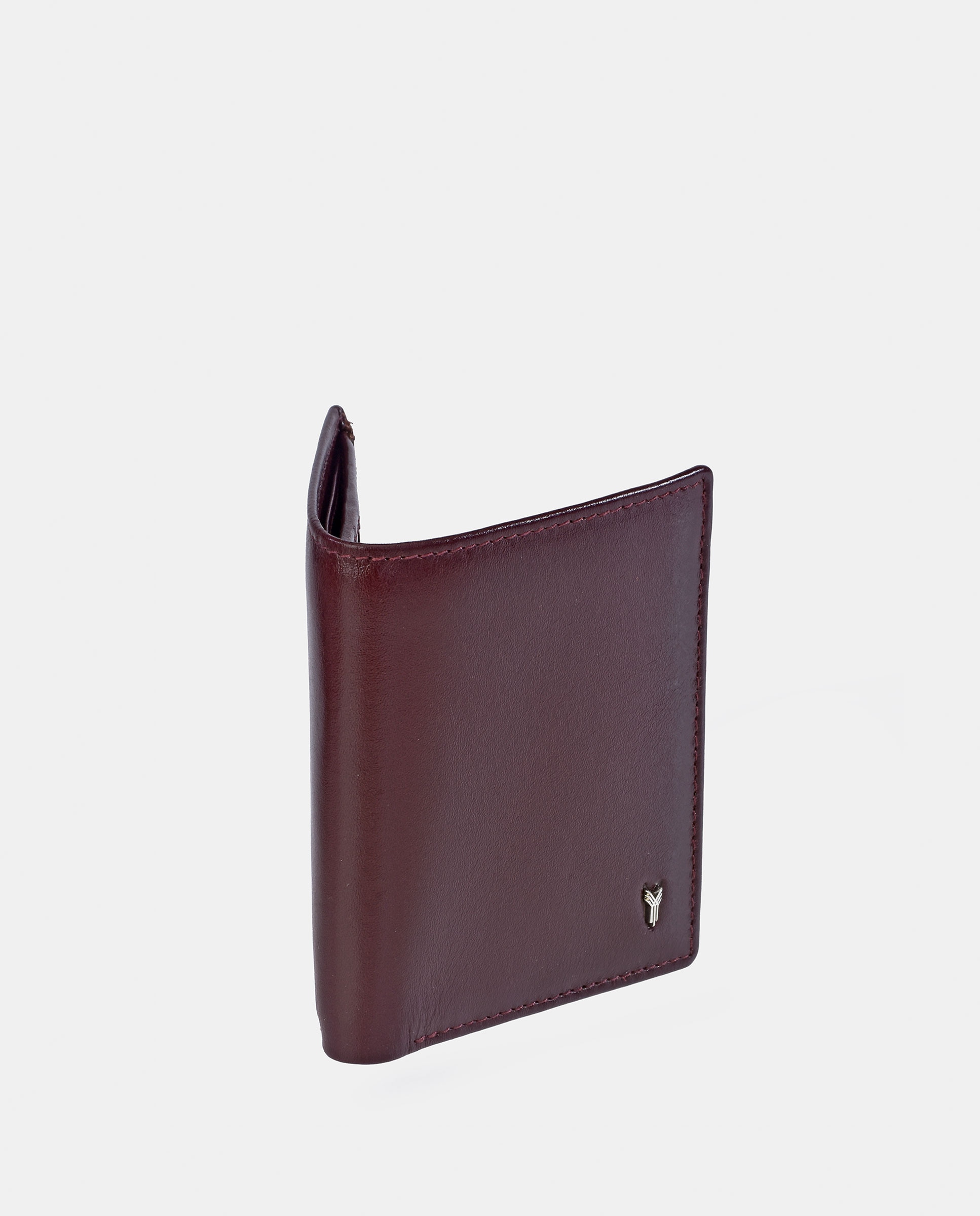 Carteira Vertical em Pele - Cor Brandy Castanho-2