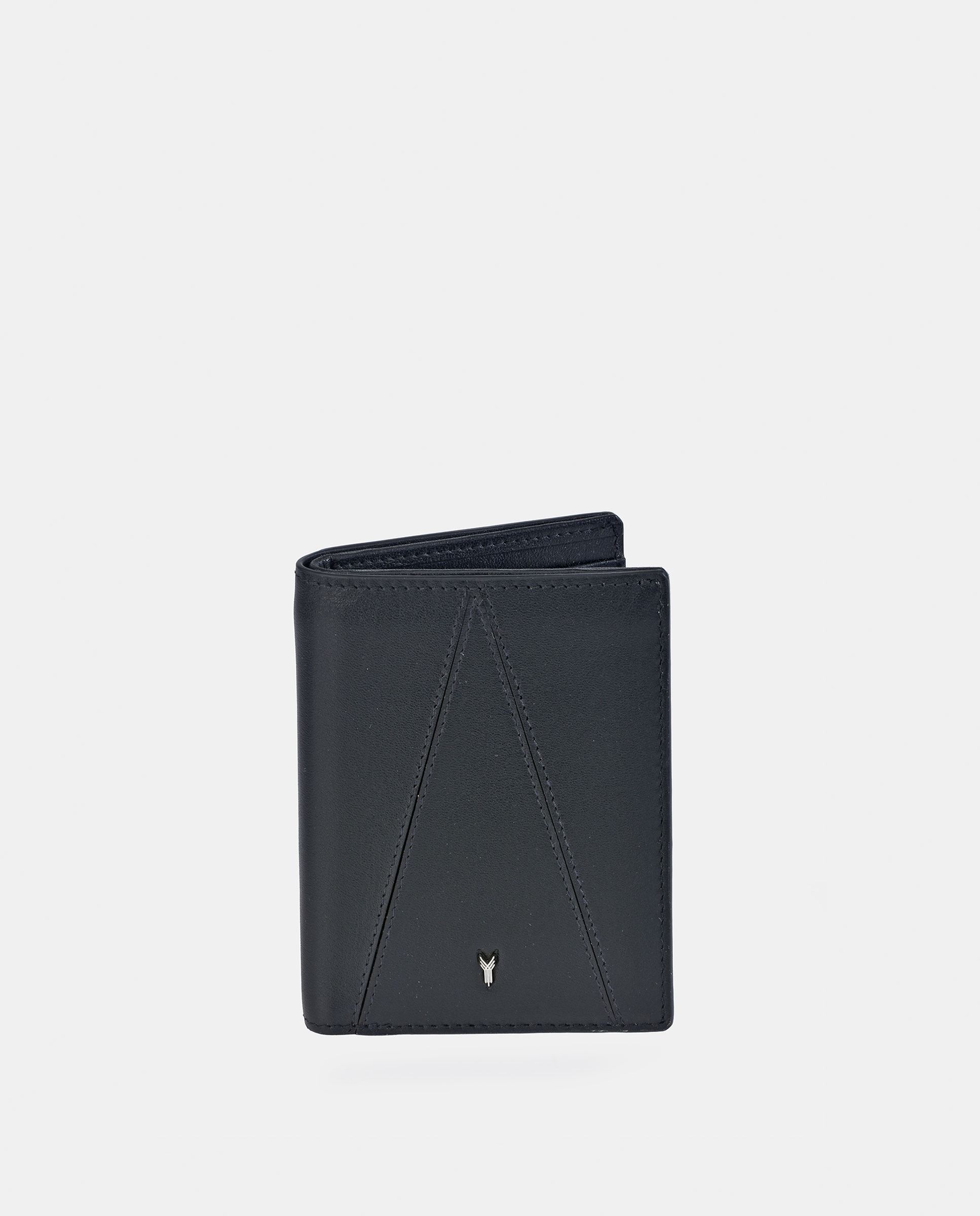 Cartera hombre con bolsillo exterior en piel color - Yanko - Negro Negro-1
