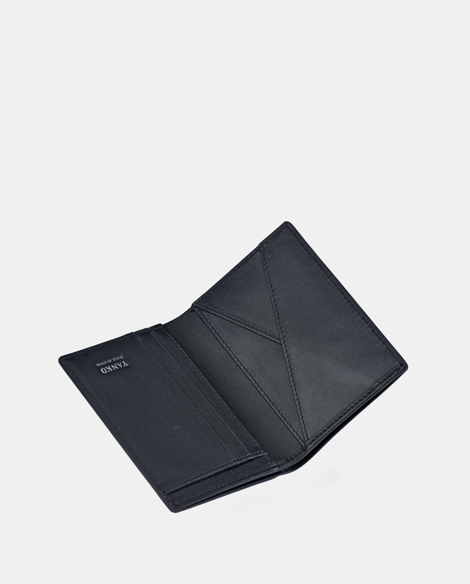 Cartera hombre con bolsillo exterior en piel color - Yanko - Negro Negro-5