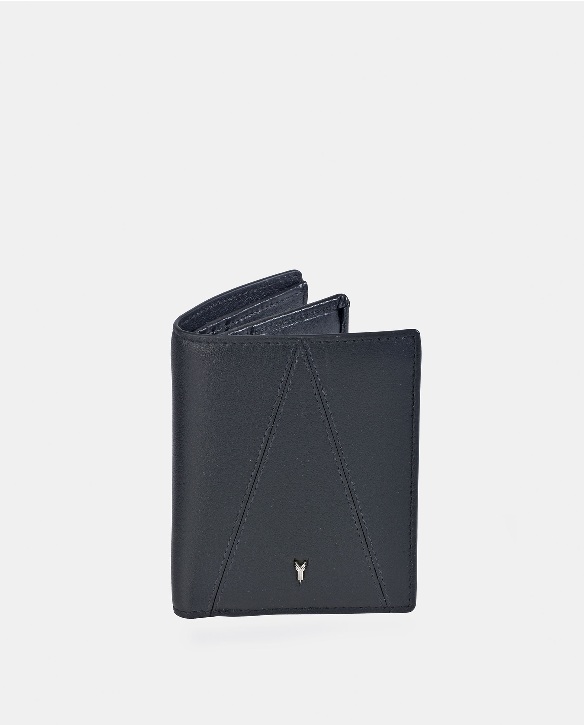 Cartera vertical hombre en piel color - Yanko - Negro Negro-1