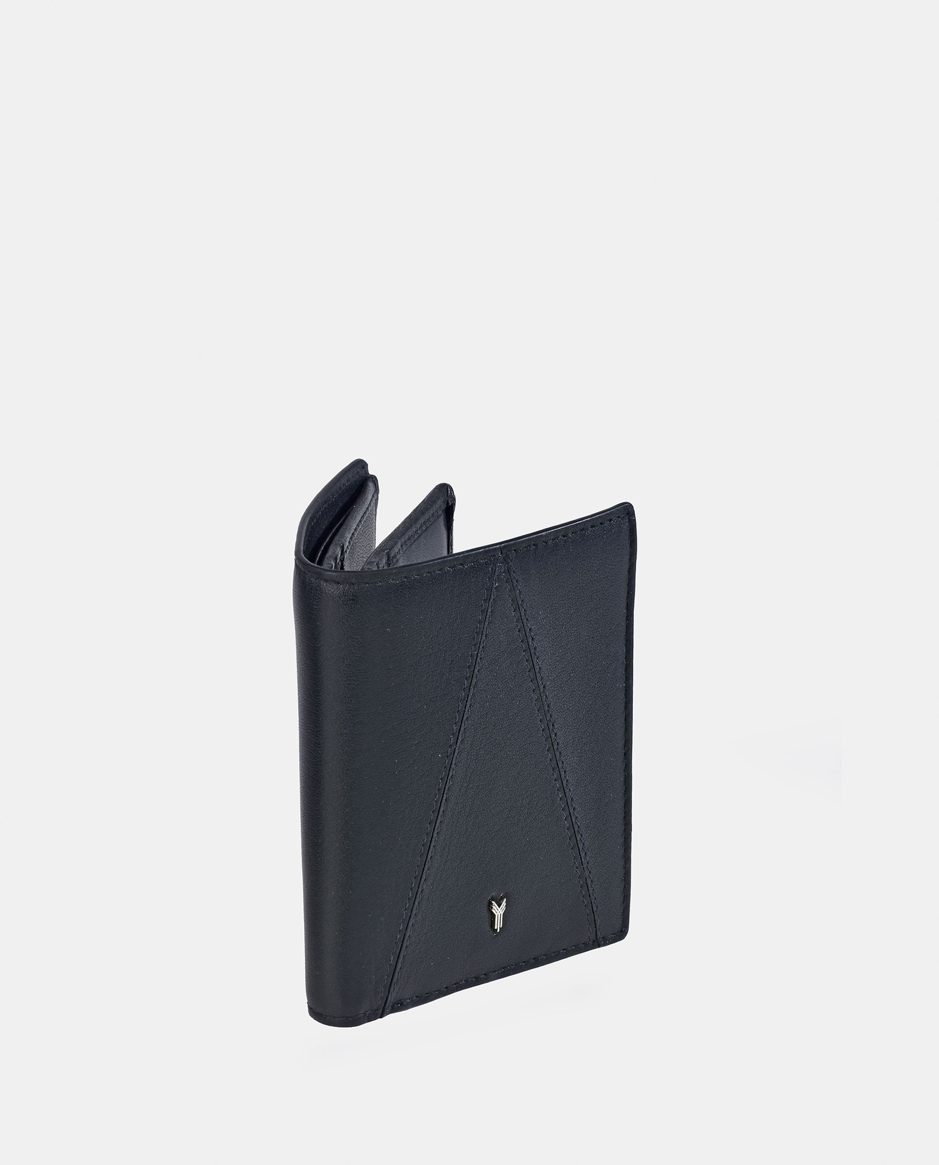Cartera vertical hombre en piel color - Yanko - Negro Negro-2