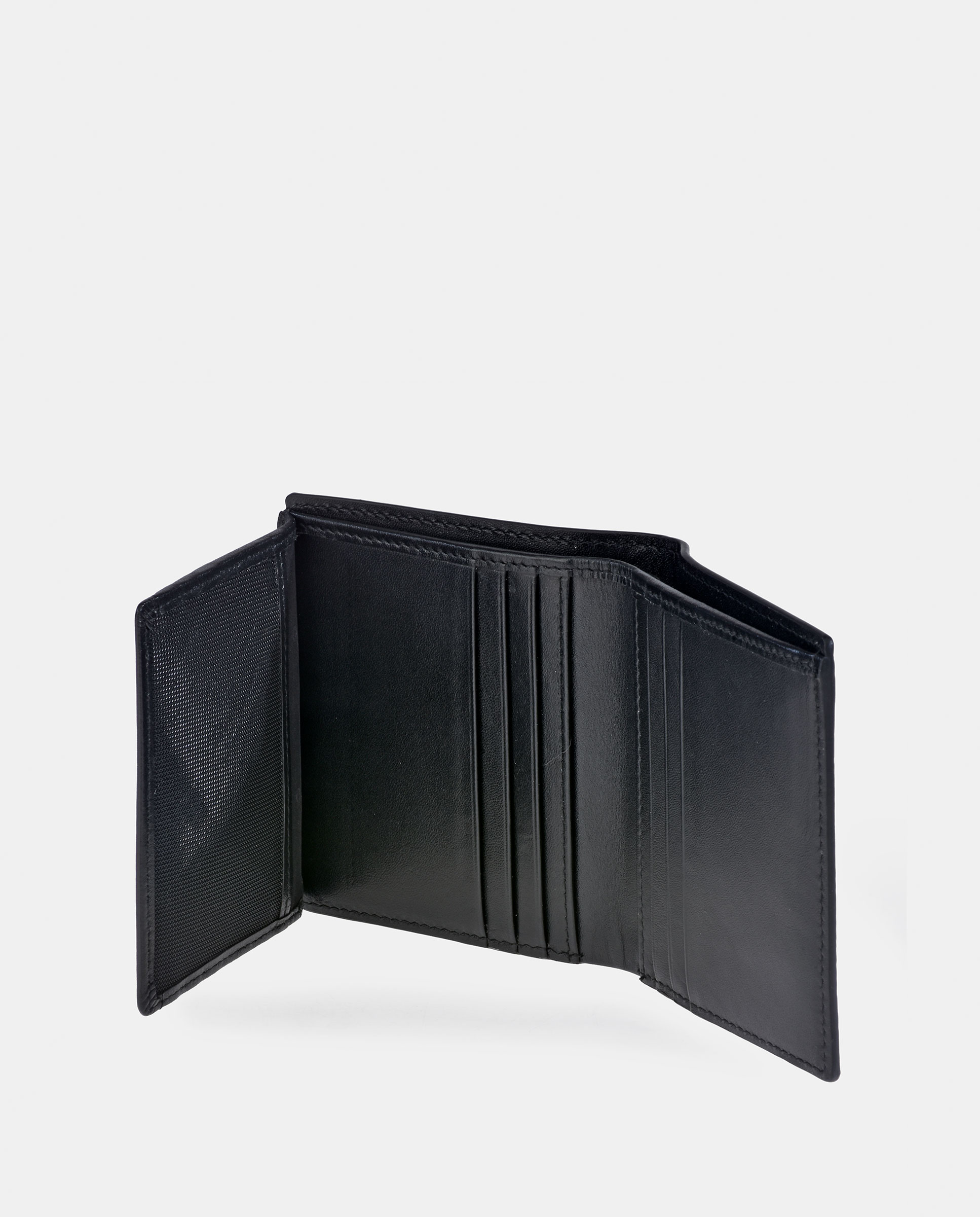 Carteira em Pele Combinada - Preto Preto-3