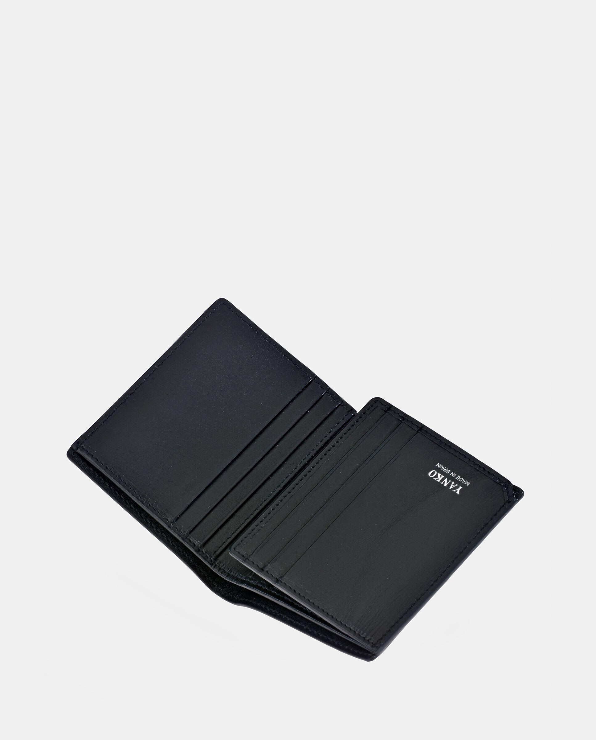 Carteira em Pele Combinada - Preto Preto-4