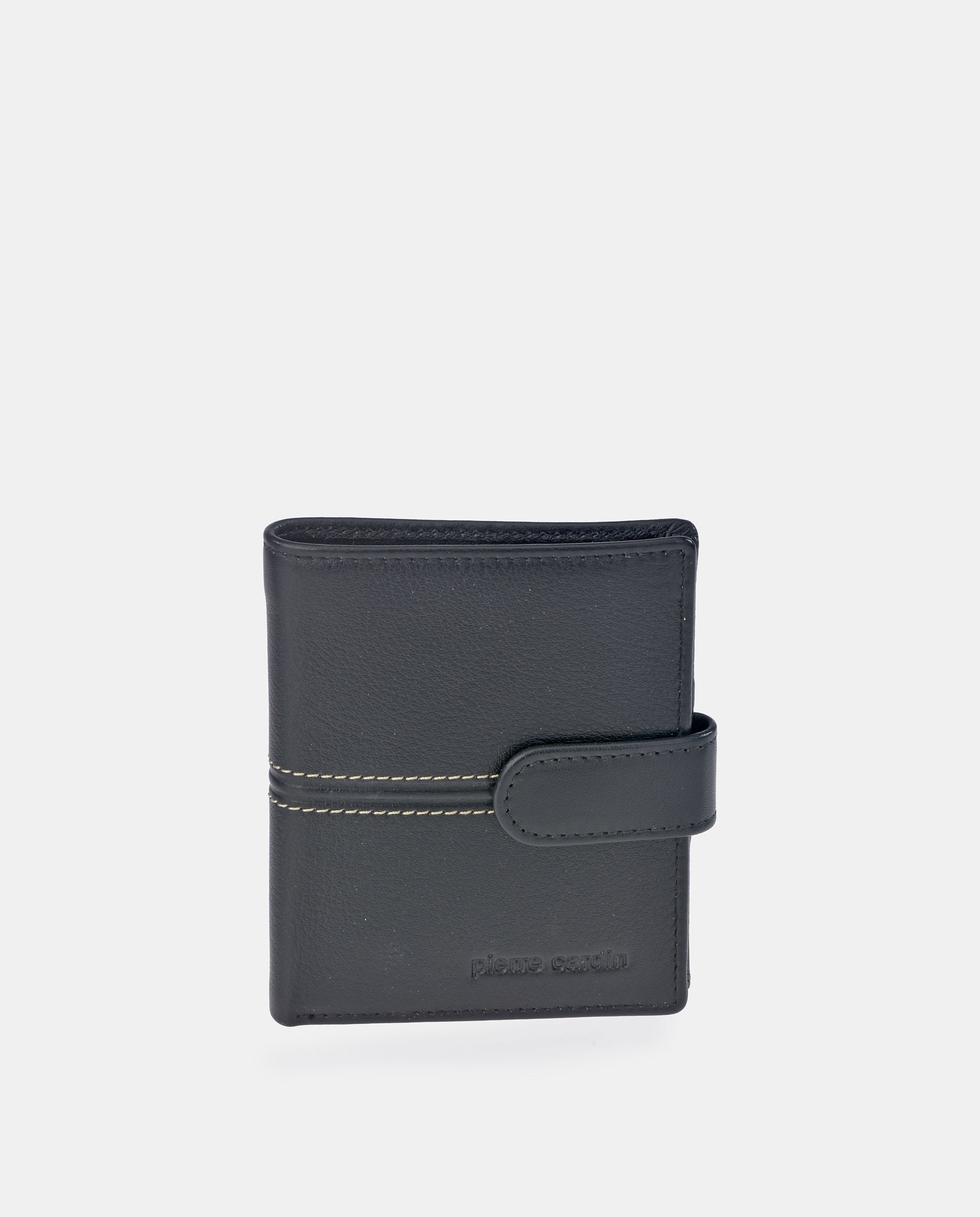 Cartera vertical hombre Pierre cardin en piel con cierre y monedero - Negro Negro-1