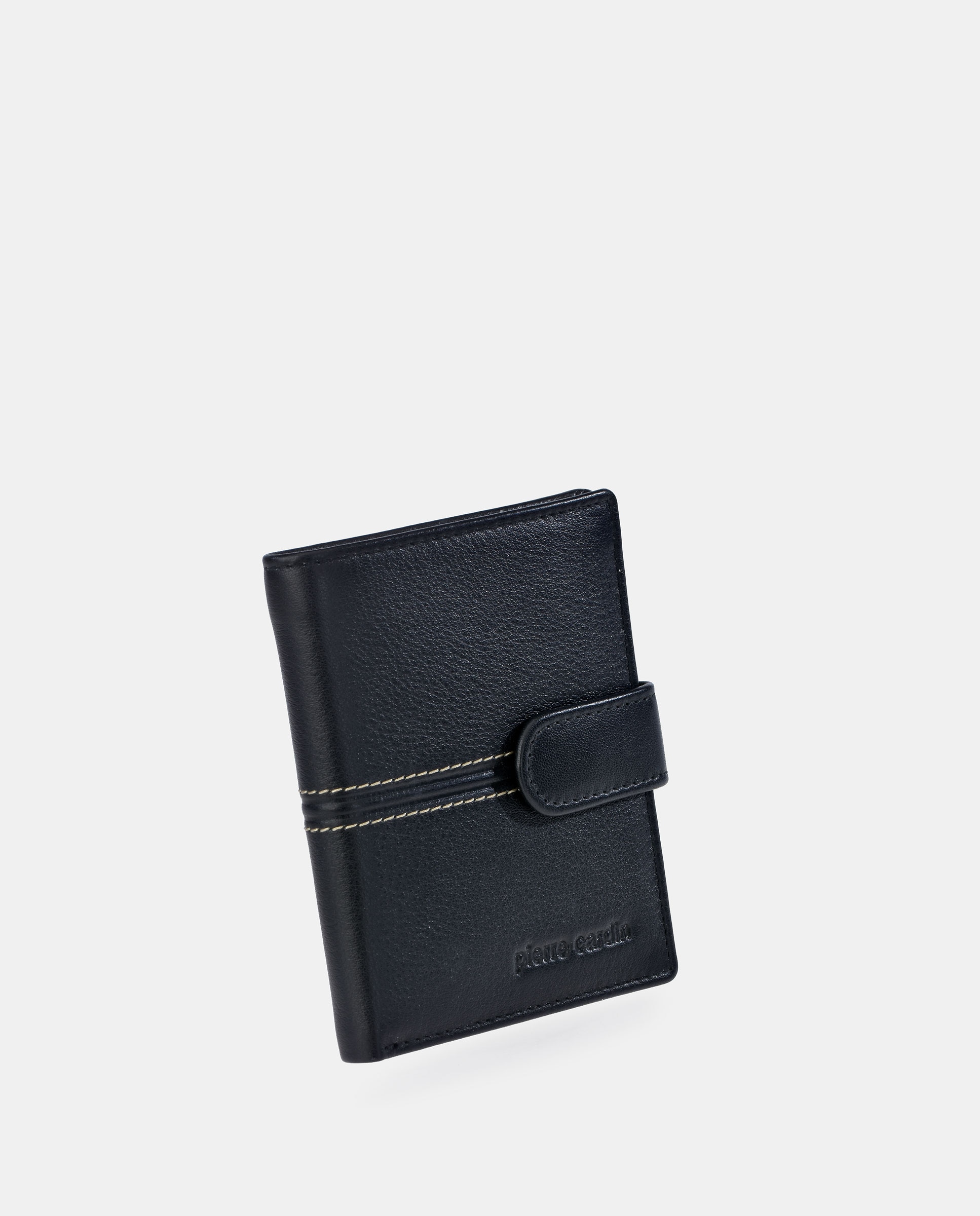 Cartera vertical hombre Pierre cardin en piel con cierre y monedero - Negro Negro-2