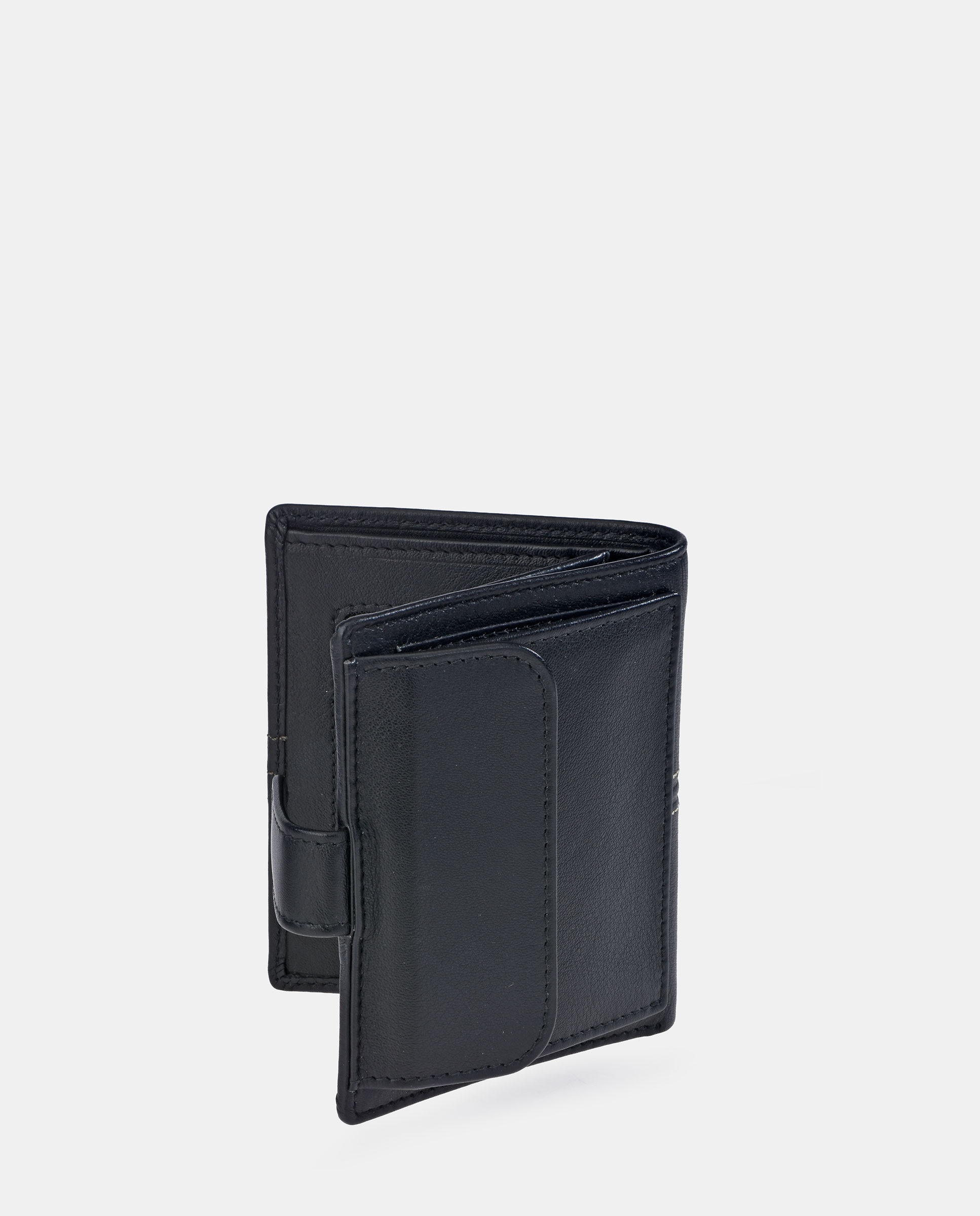 Cartera vertical hombre Pierre cardin en piel con cierre y monedero - Negro Negro-3