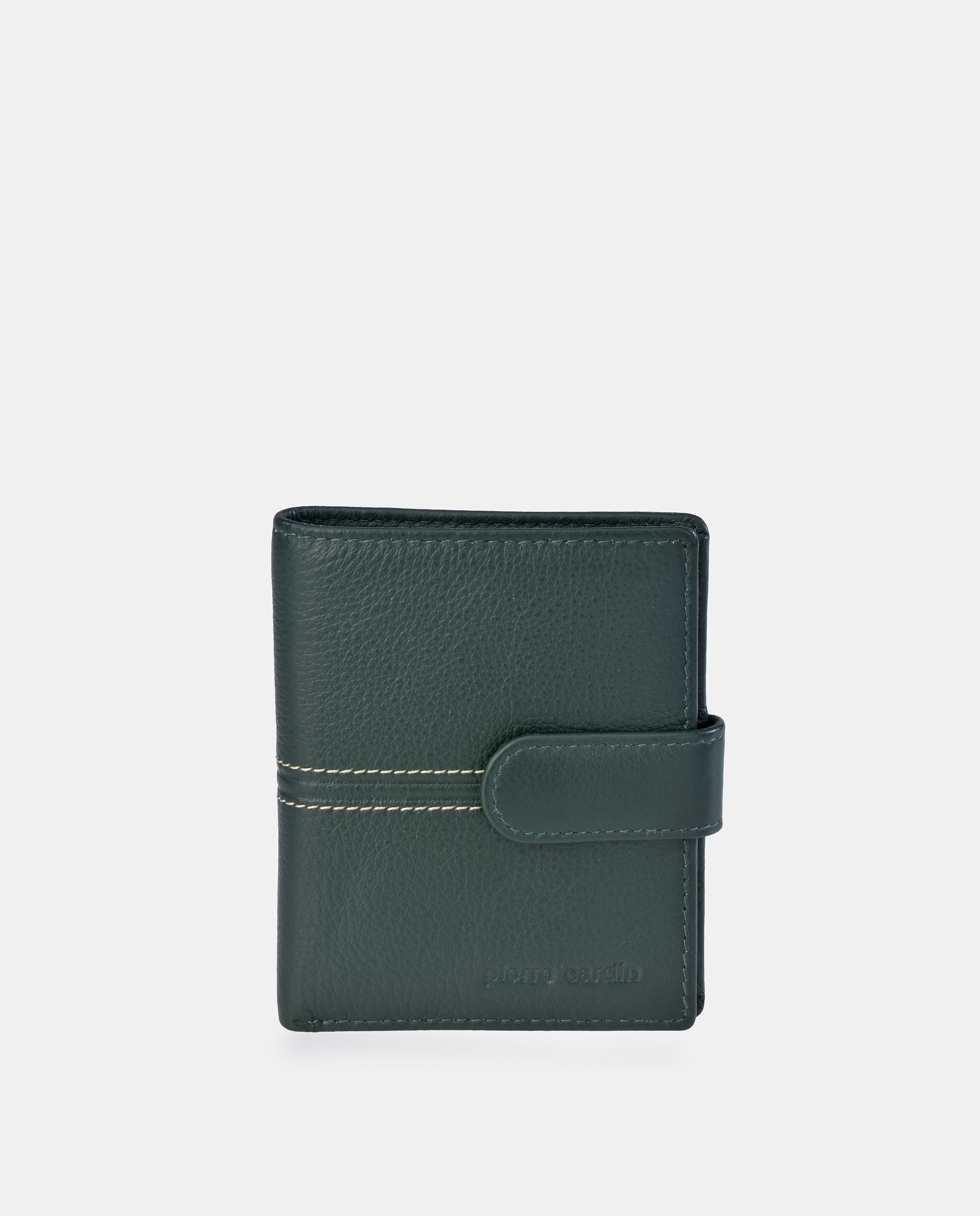 Cartera vertical hombre Pierre cardin en piel con cierre y monedero - Verde Verde-1