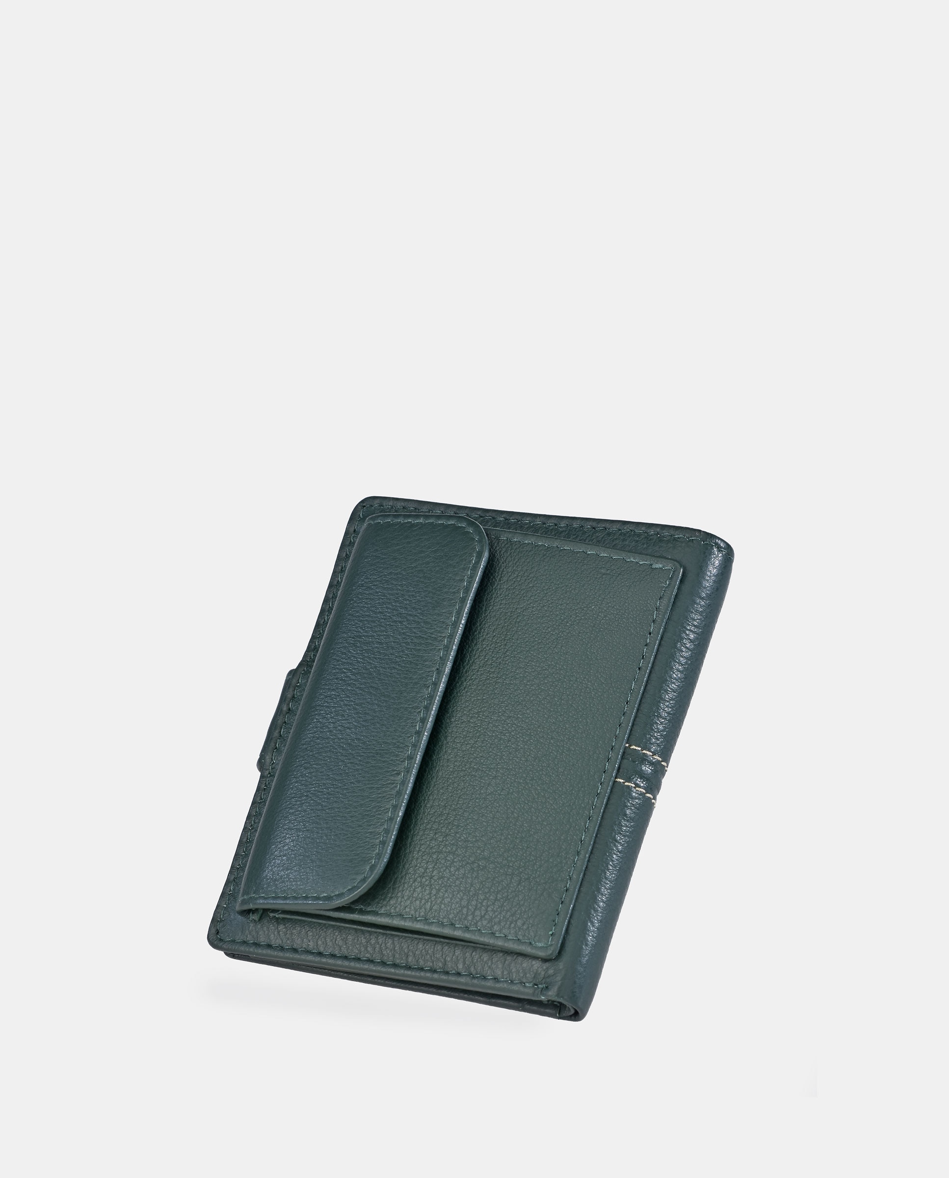 Cartera vertical hombre Pierre cardin en piel con cierre y monedero - Verde Verde-3