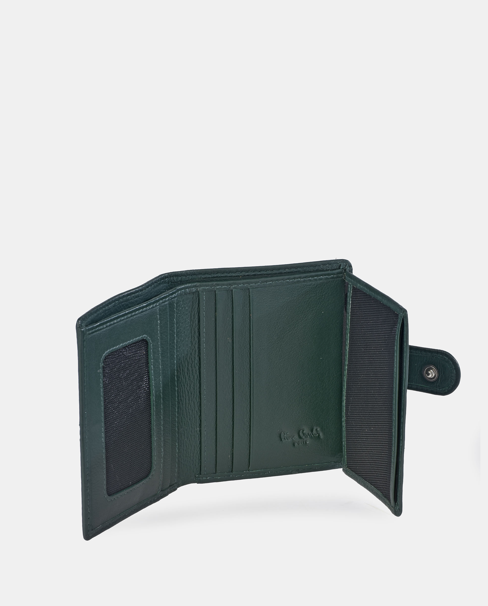 Cartera vertical hombre Pierre cardin en piel con cierre y monedero - Verde Verde-4