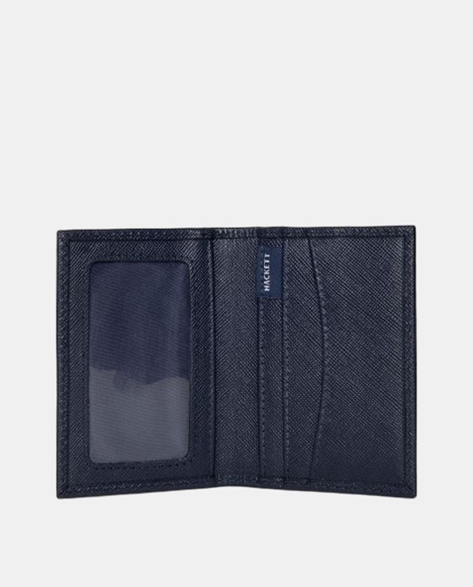 Carteira em Pele Clássica com Logótipo Gravado Azul-3