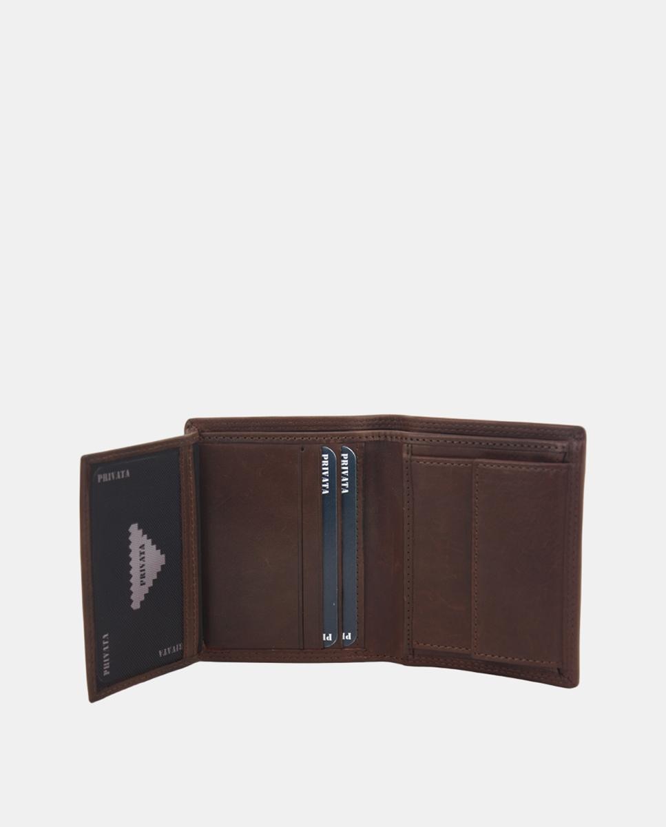 Imagen 3 de Billetero piel vacuno negro - Privata - Marrón oscuro Marrón oscuro