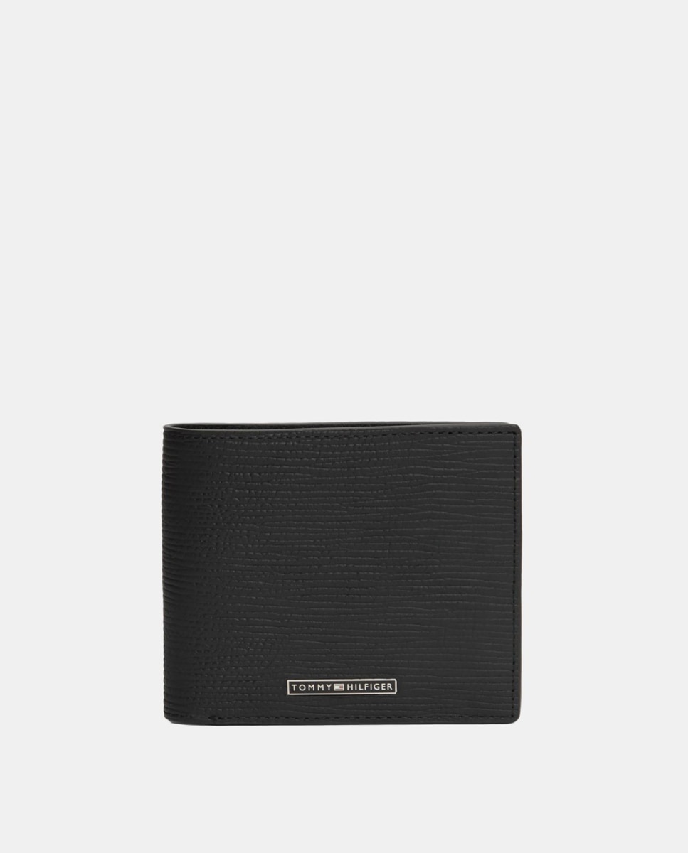Imagen 0 de Cartera de piel de hombre Negro