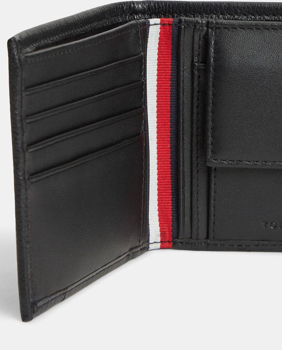 Cartera de piel de hombre - Tommy Hilfiger - Negro Negro-4