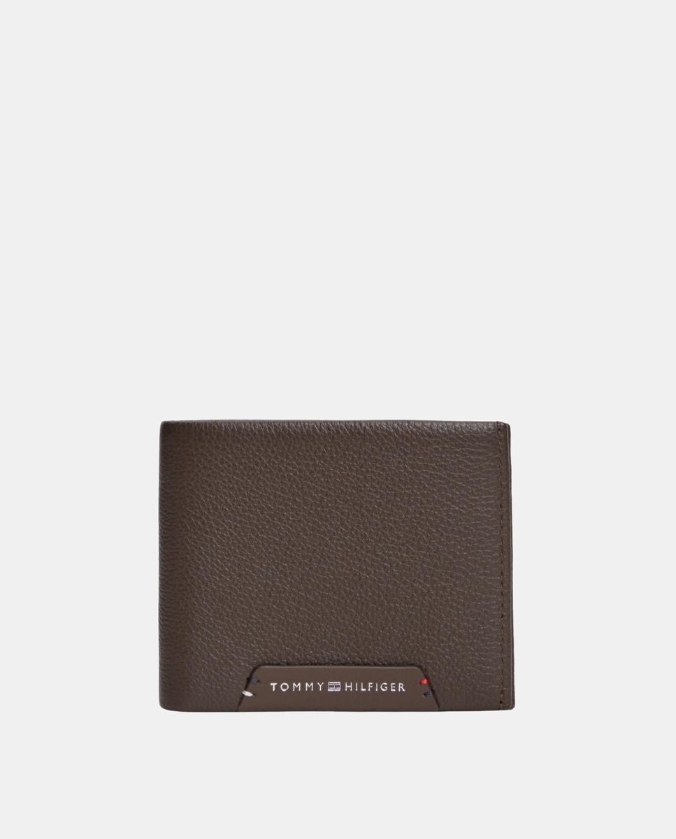 Cartera de piel de hombre - Tommy Hilfiger - Marrón Marrón-1