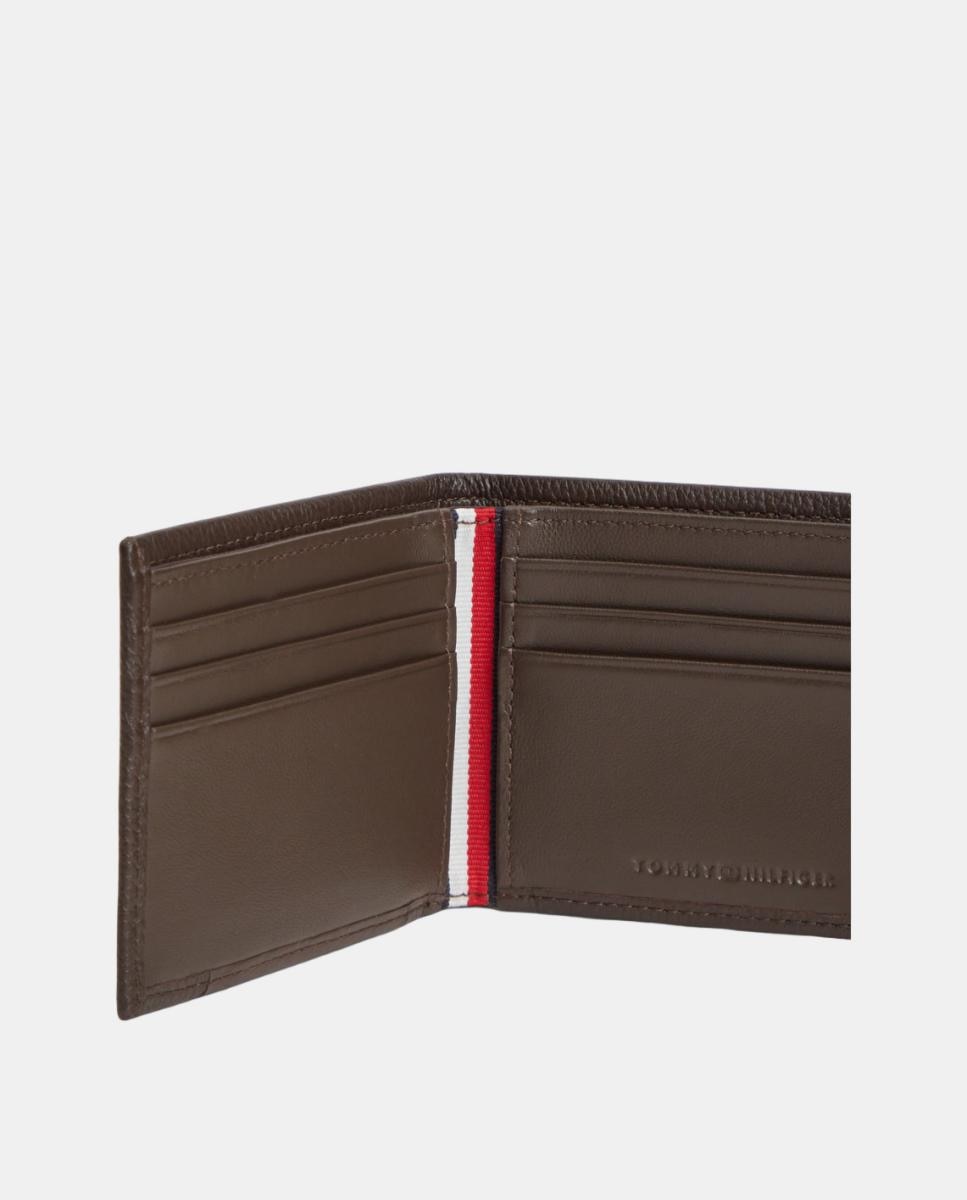 Cartera de piel de hombre - Tommy Hilfiger - Marrón Marrón-4