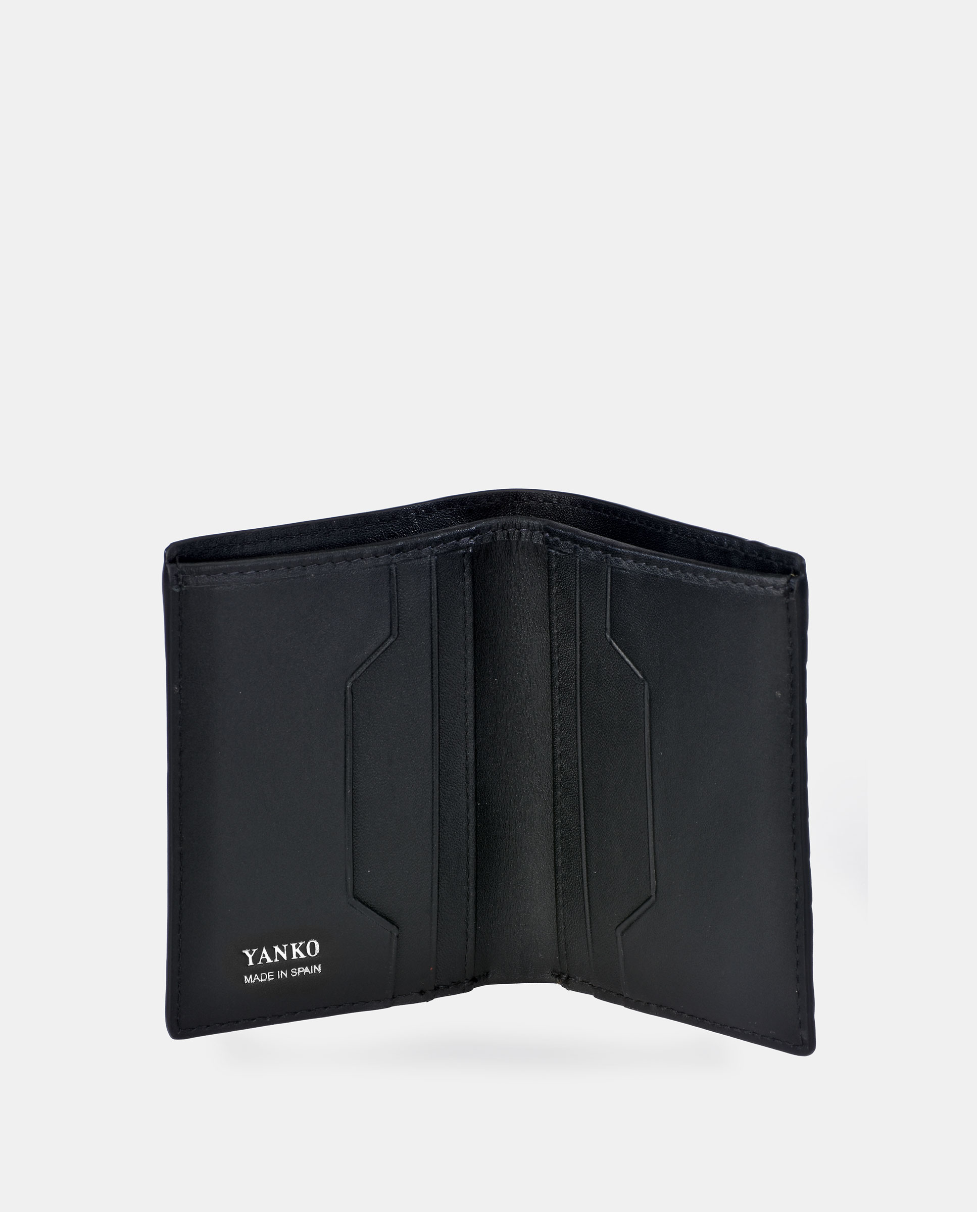 Cartera compacta en piel de hombre - Yanko - Negro Negro-3