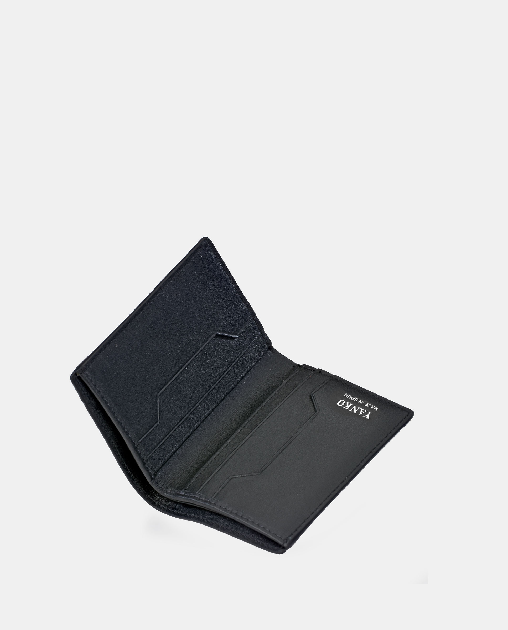 Cartera compacta en piel de hombre - Yanko - Negro Negro-4