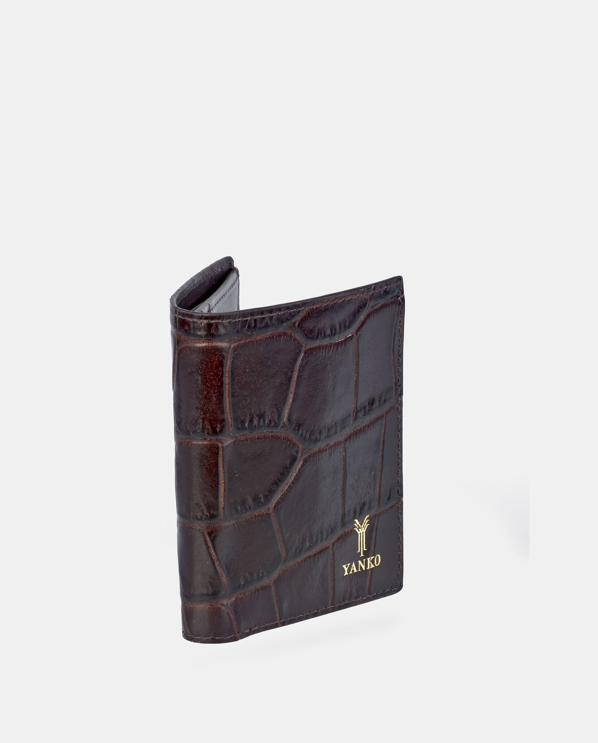 Cartera compacta en piel de hombre - Yanko - Marrón Marrón-2