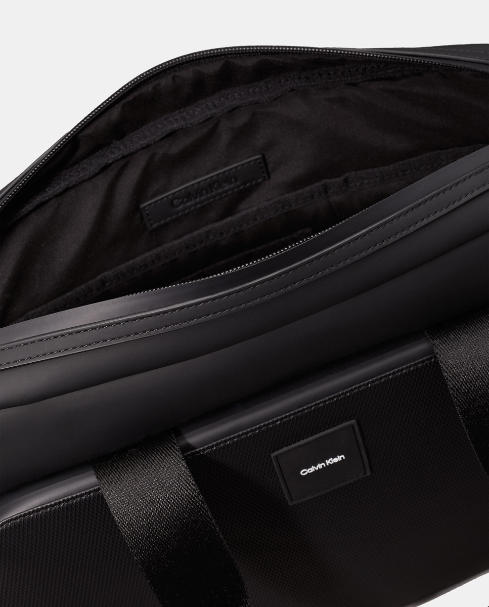 Mala de Computador de Borracha Preto-4