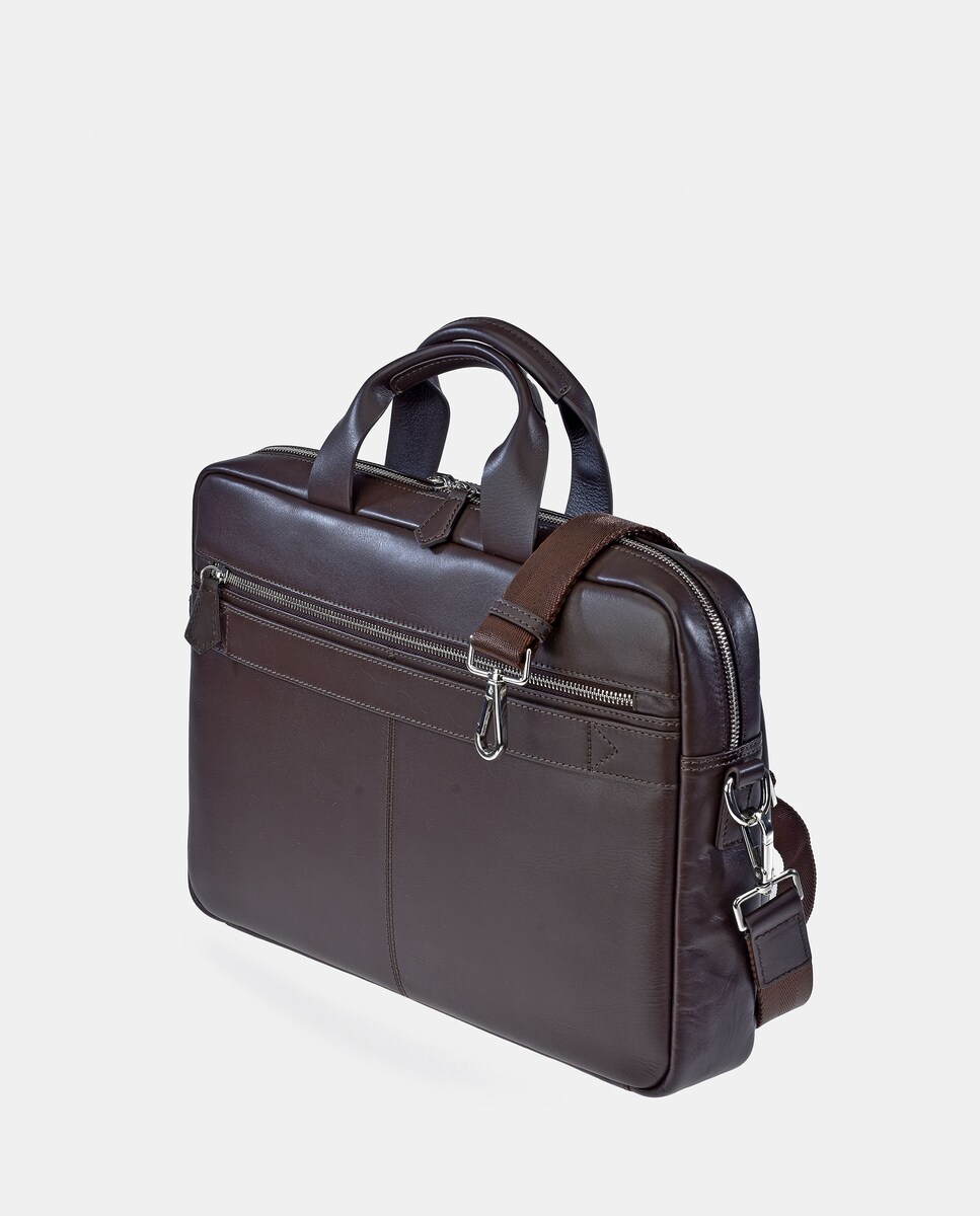 Carpeta documento Daviletto con bandolera en piel suave color