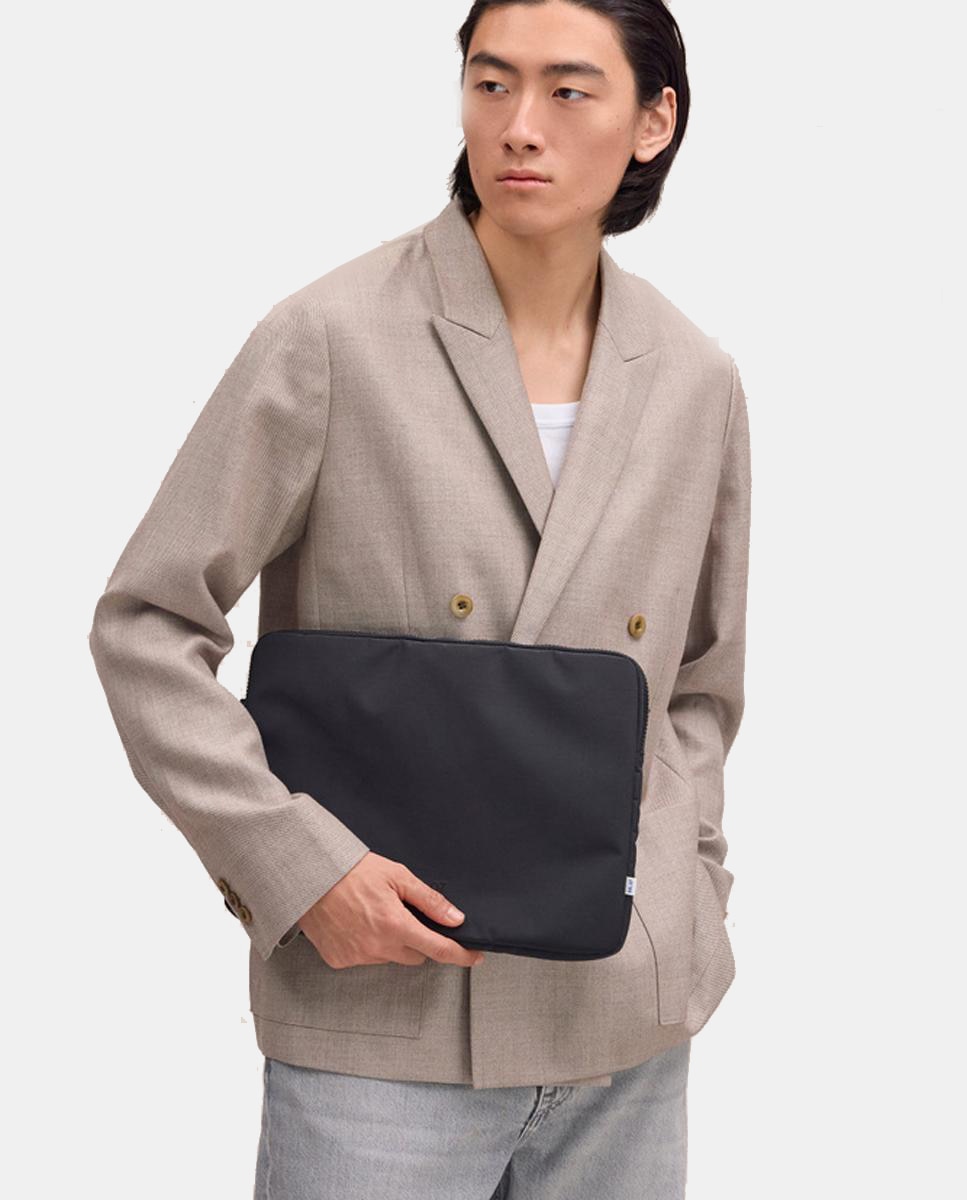 Capa de Portátil em Tecido Técnico Ripstop Preto-3