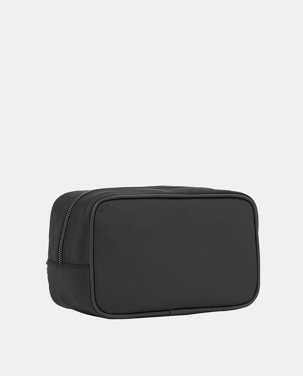 Nécessaire em Nylon com Desenho de Logótipo à Frente Preto-2