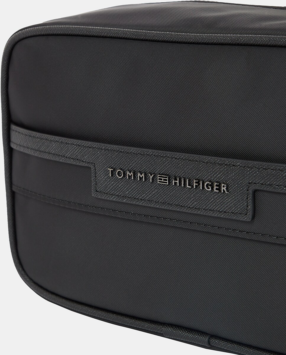 Nécessaire em Nylon com Desenho de Logótipo à Frente Preto-3