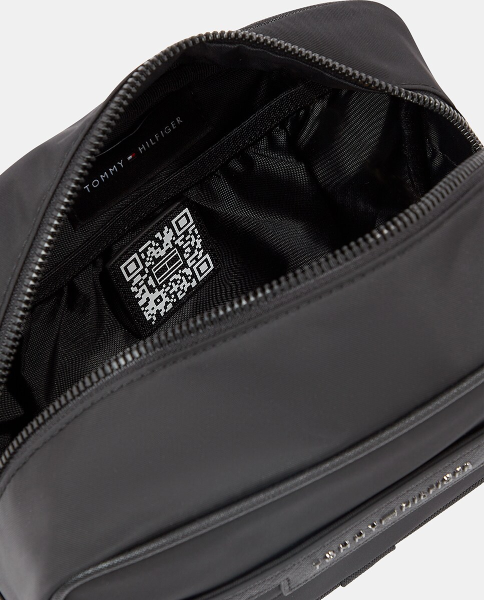 Nécessaire em Nylon com Desenho de Logótipo à Frente Preto-4