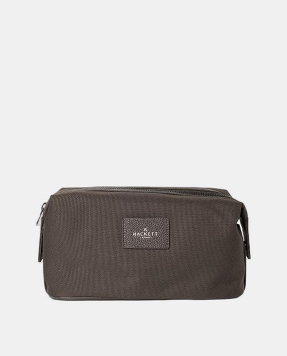 Nécessaire de Viagem com Detalhes em Pele e Logótipo Castanho-1